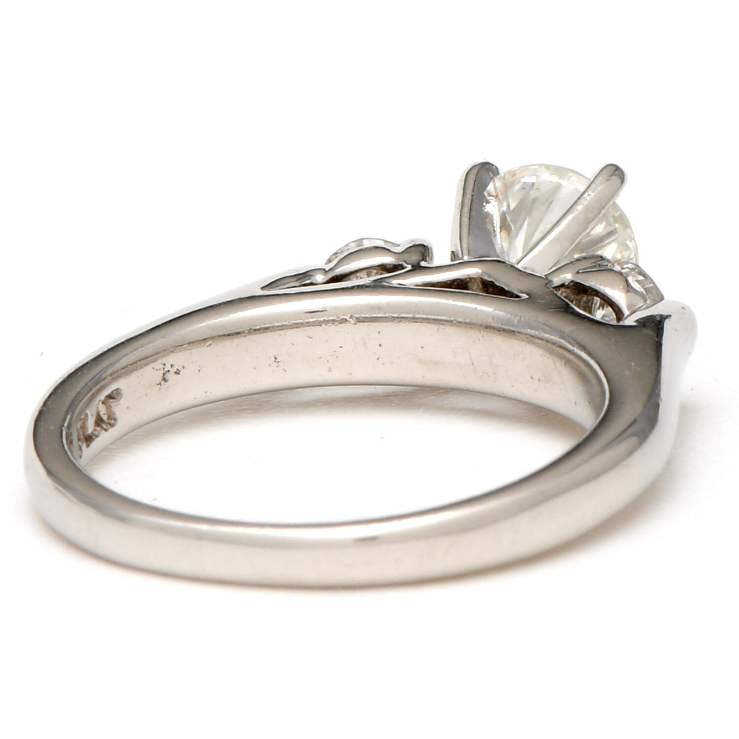 Platinum Three Stone Diamond(1.05) Ring-2