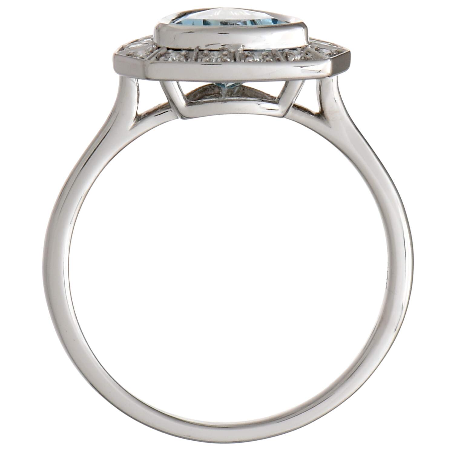 14KW Aquamarine(1.05) & Diamond(0.10) Ring-4