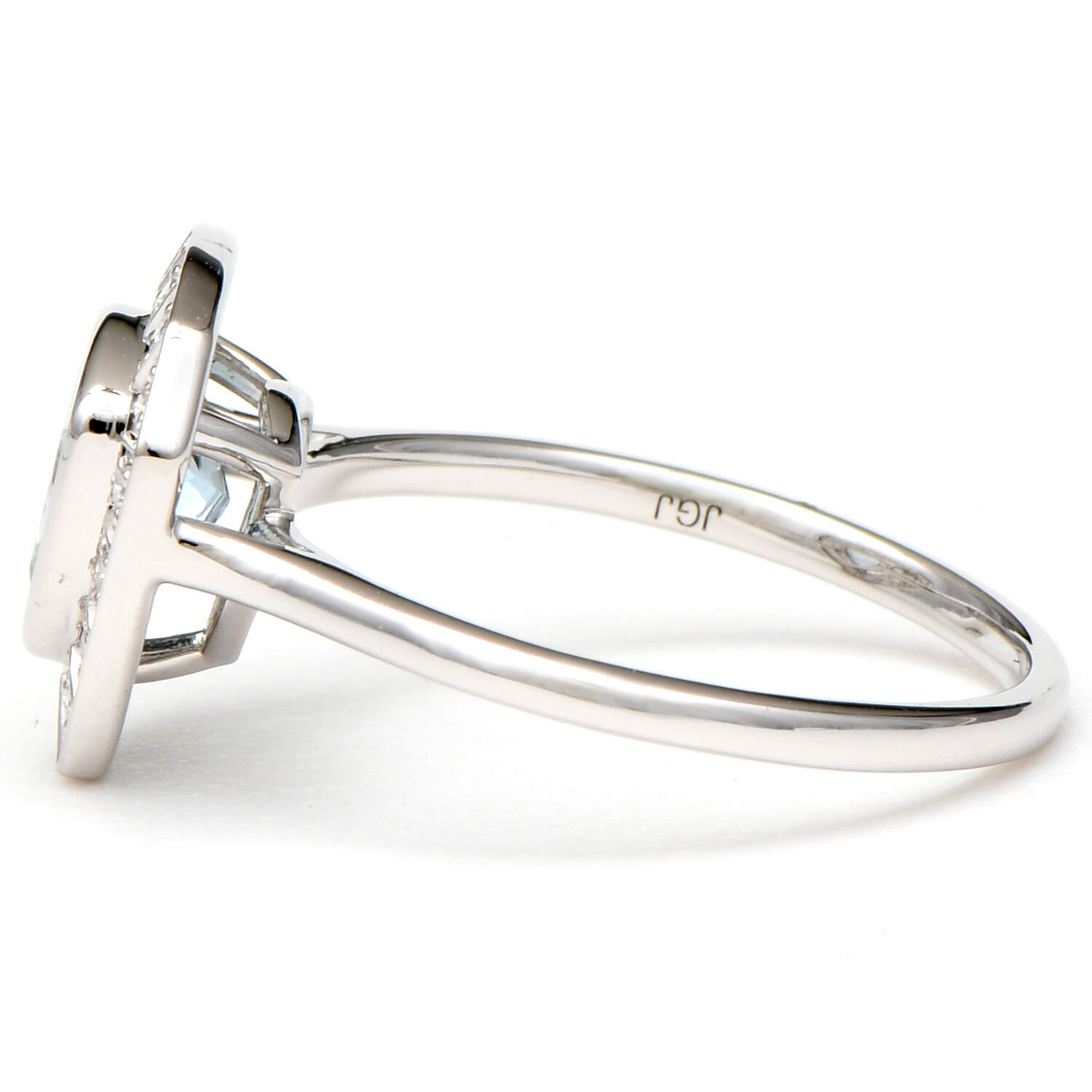 14KW Aquamarine(1.05) & Diamond(0.10) Ring-3