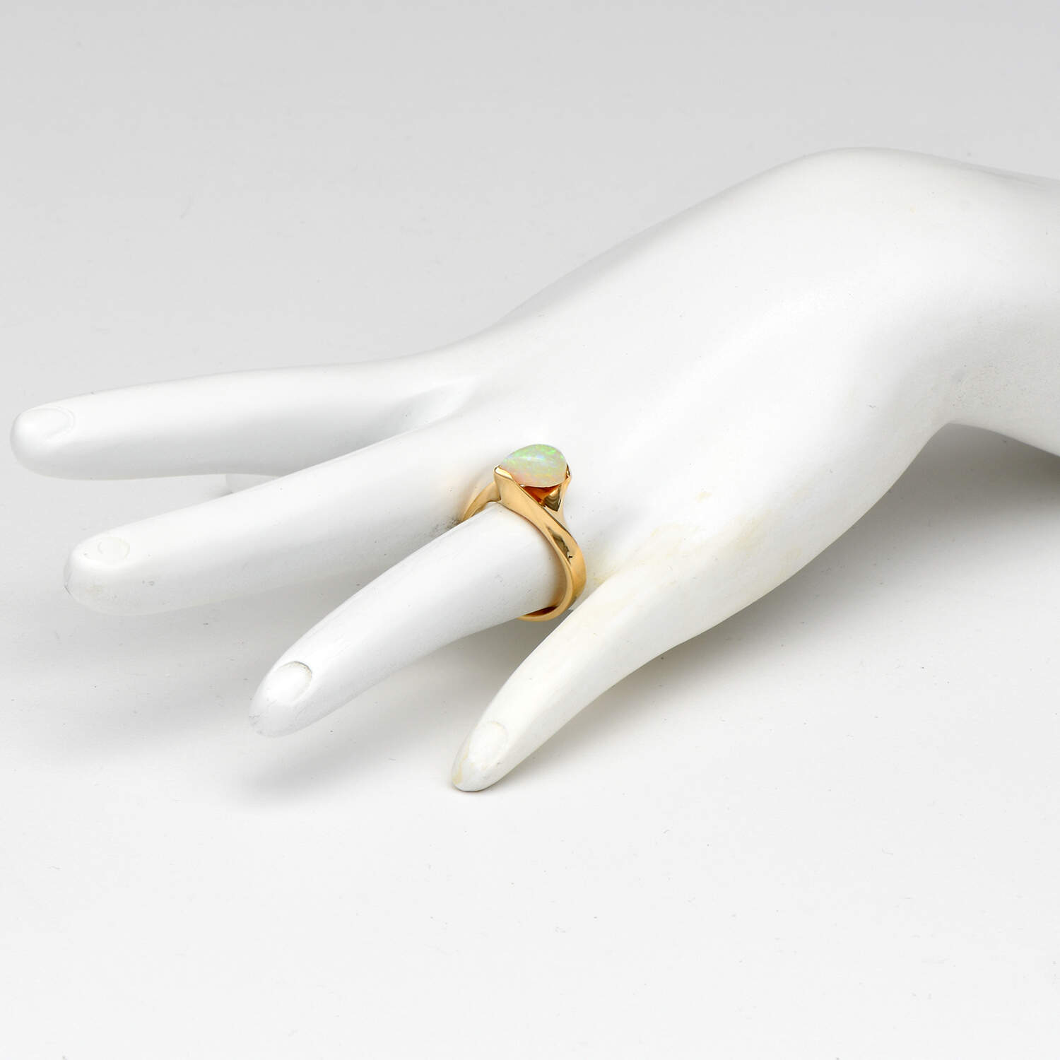 14KY White Opal(1.14) Ring-5