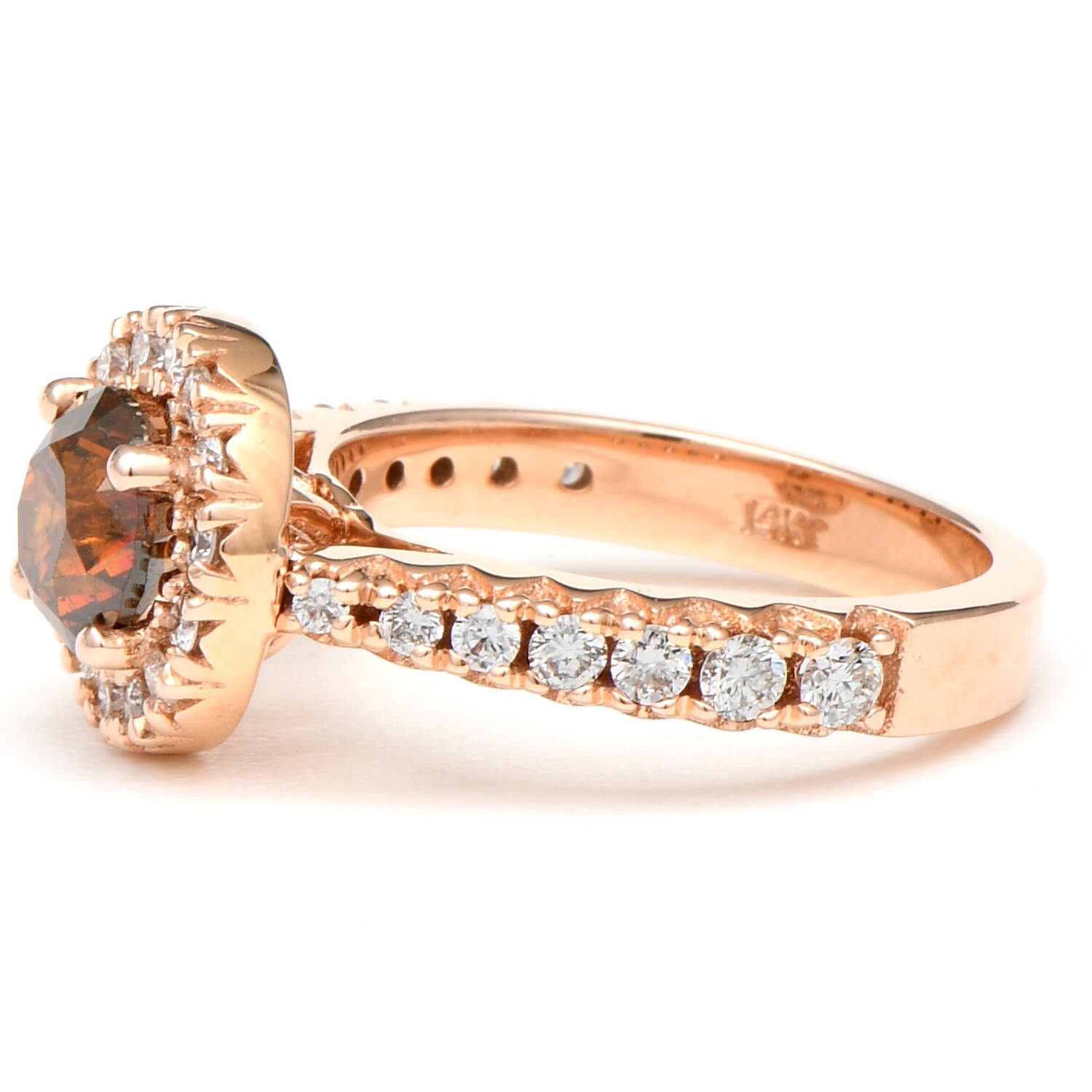 14KR Treated Diamond(1.86) Halo Ring-3