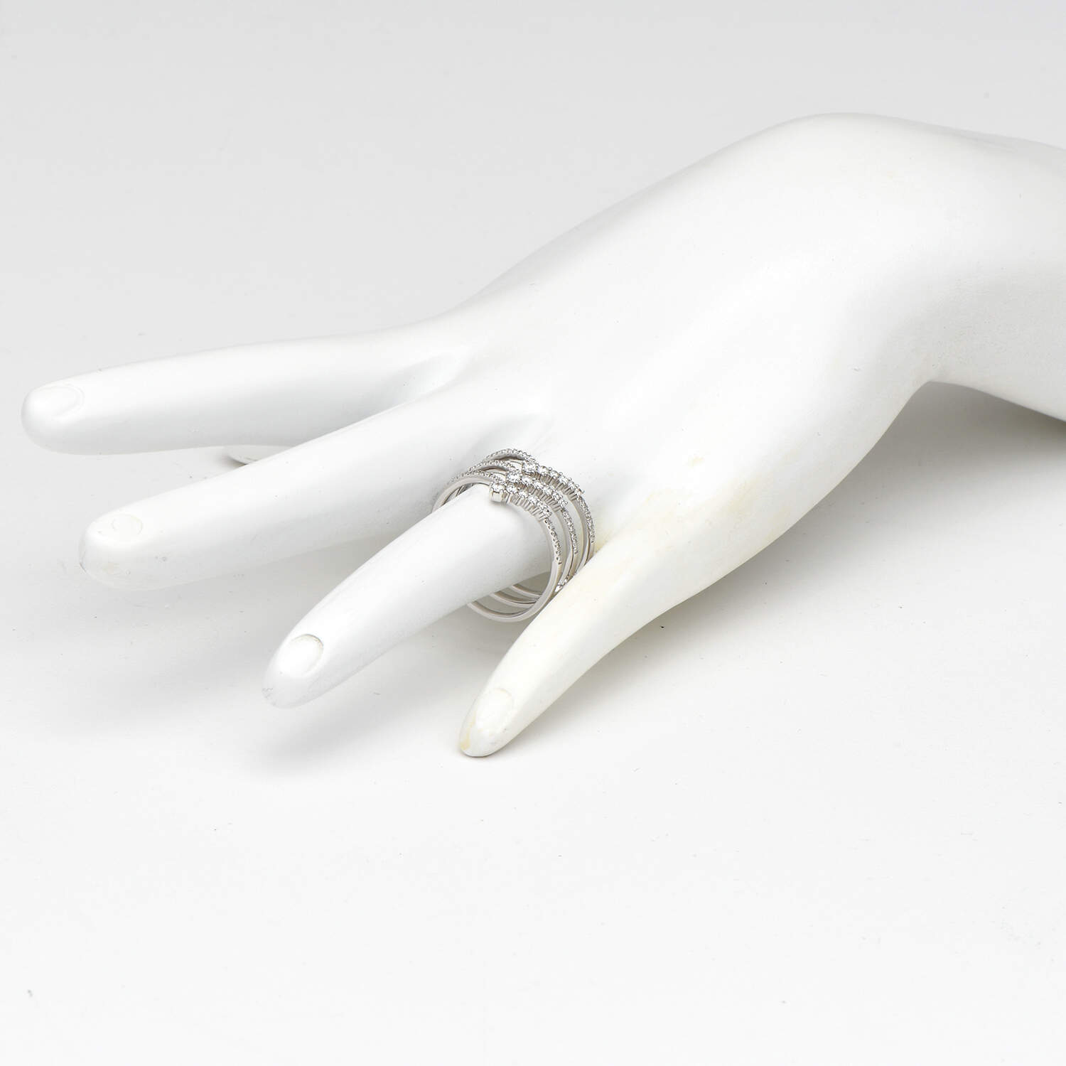 14KW Diamond(0.40) Triple Row Band Ring-5