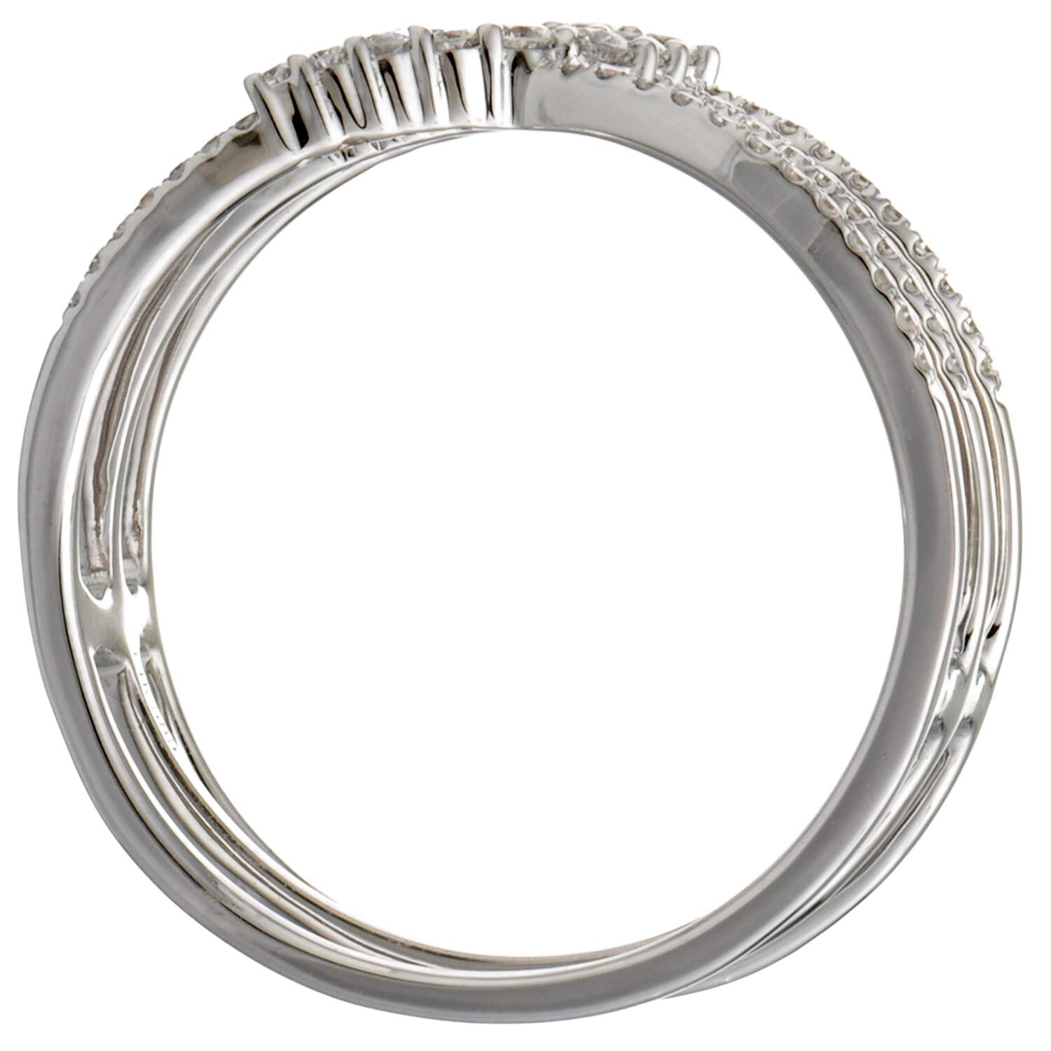 14KW Diamond(0.40) Triple Row Band Ring-4