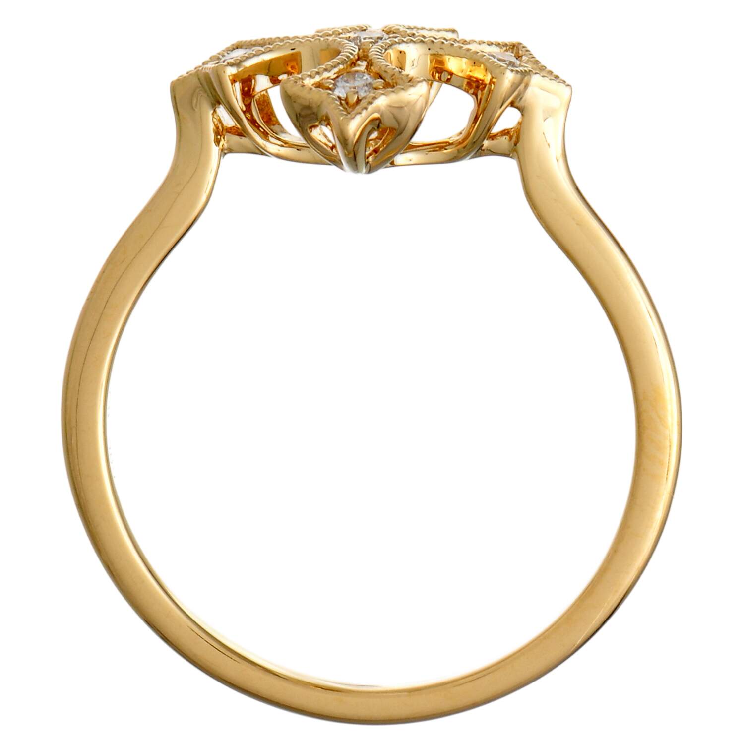 14KY Diamond(0.06) Patonce Cross Ring-4