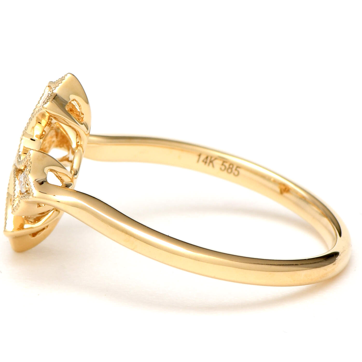 14KY Diamond(0.06) Patonce Cross Ring-3
