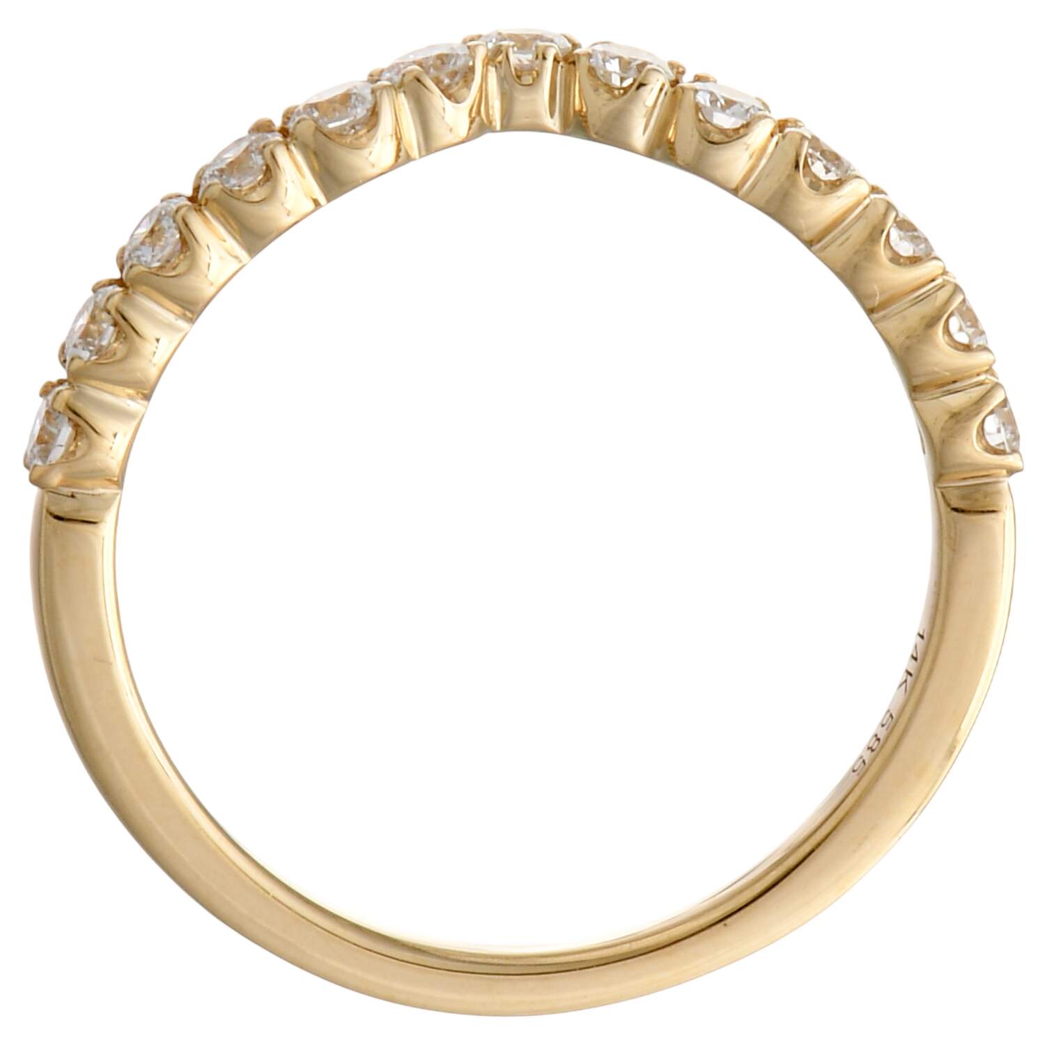 14KY Diamond(0.50) Curve Band Ring-4