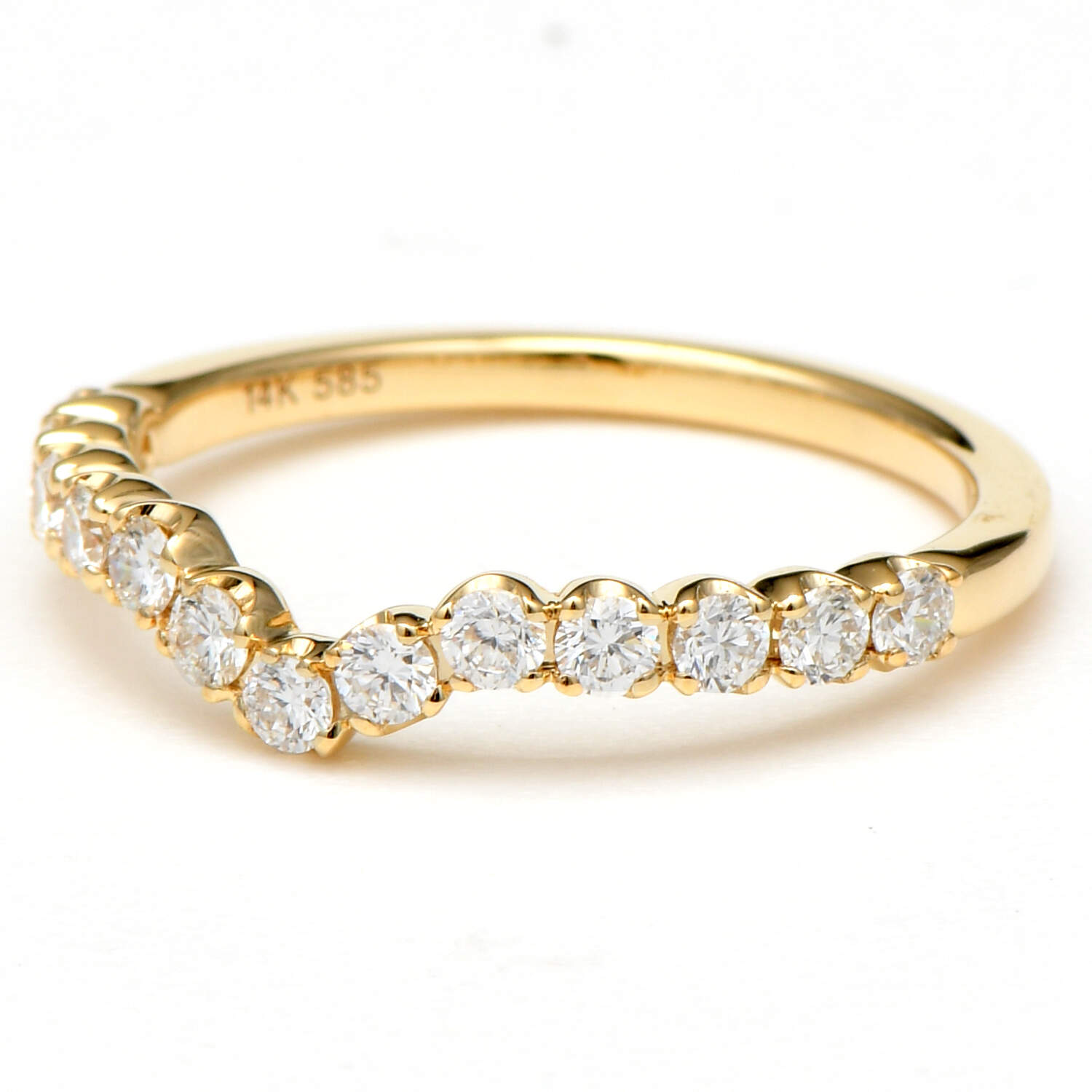 14KY Diamond(0.50) Curve Band Ring-1