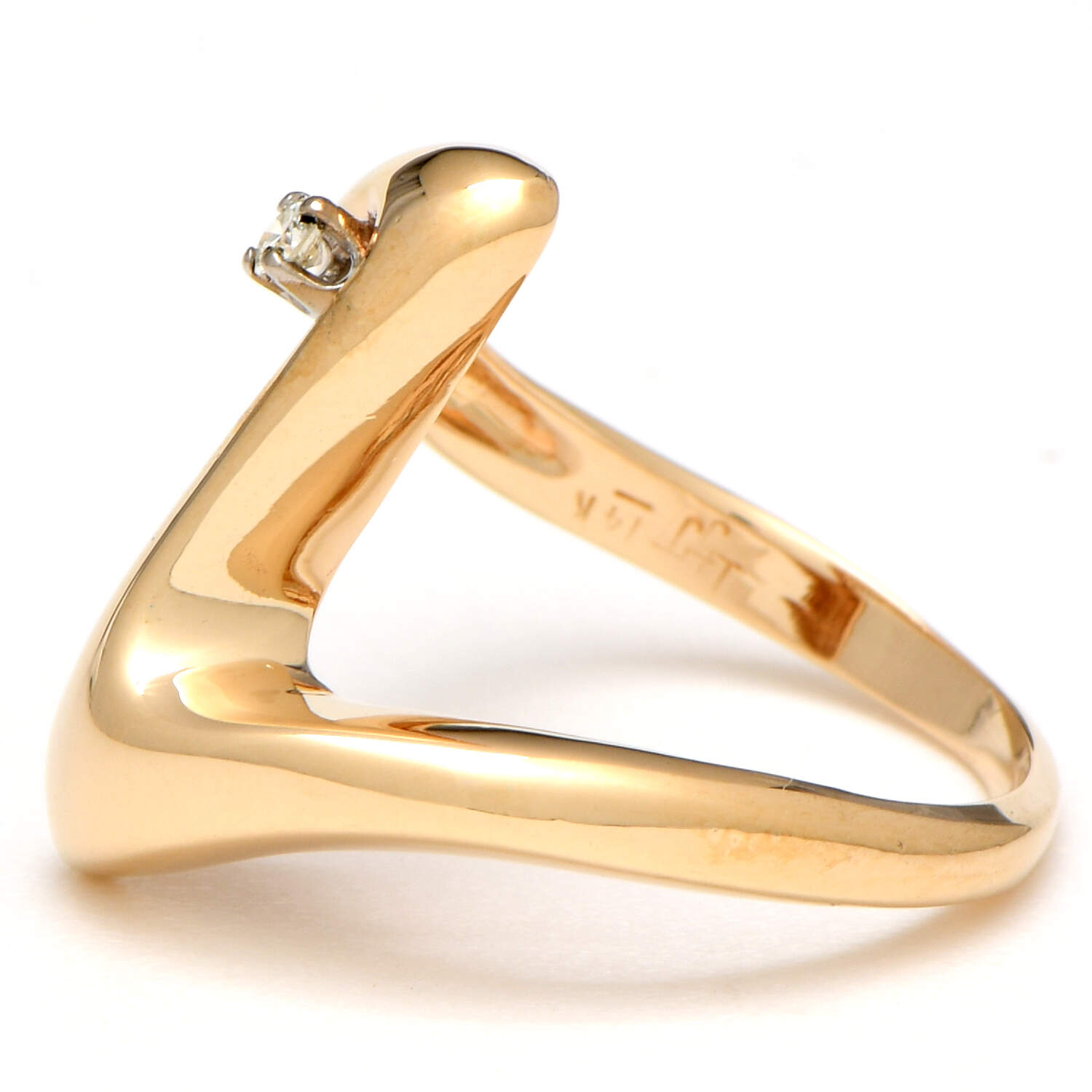 14KY Diamond(0.06) Zig Zag Ring-3