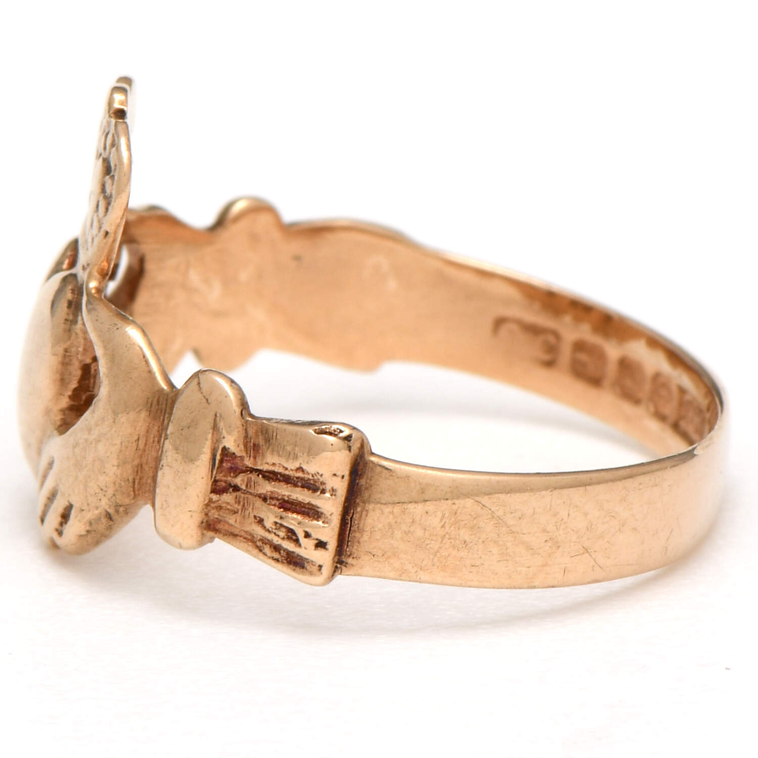9KY Ireland Claddagh Band Ring-3