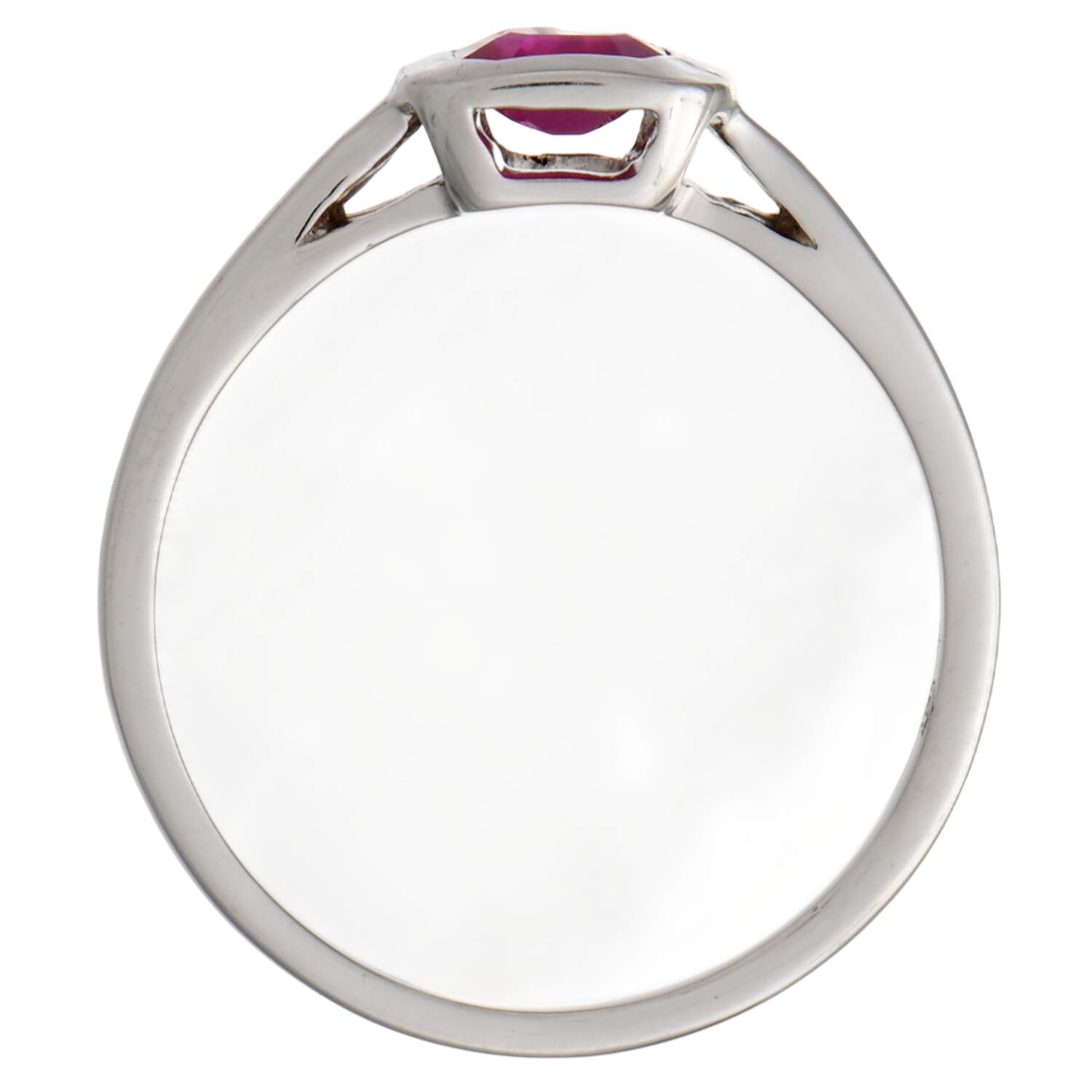 14KW Ruby(0.50) Bezel Band Ring-5