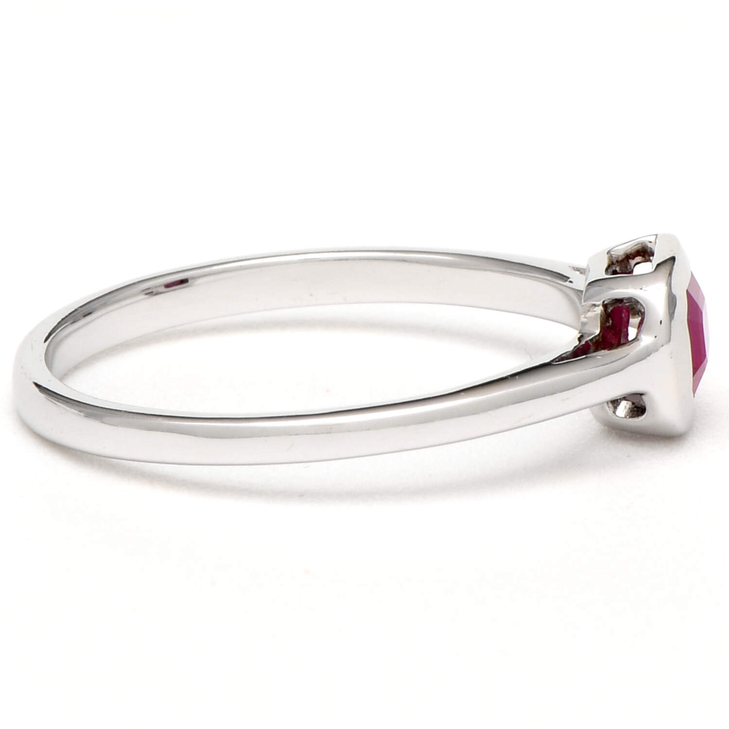 14KW Ruby(0.50) Bezel Band Ring-4