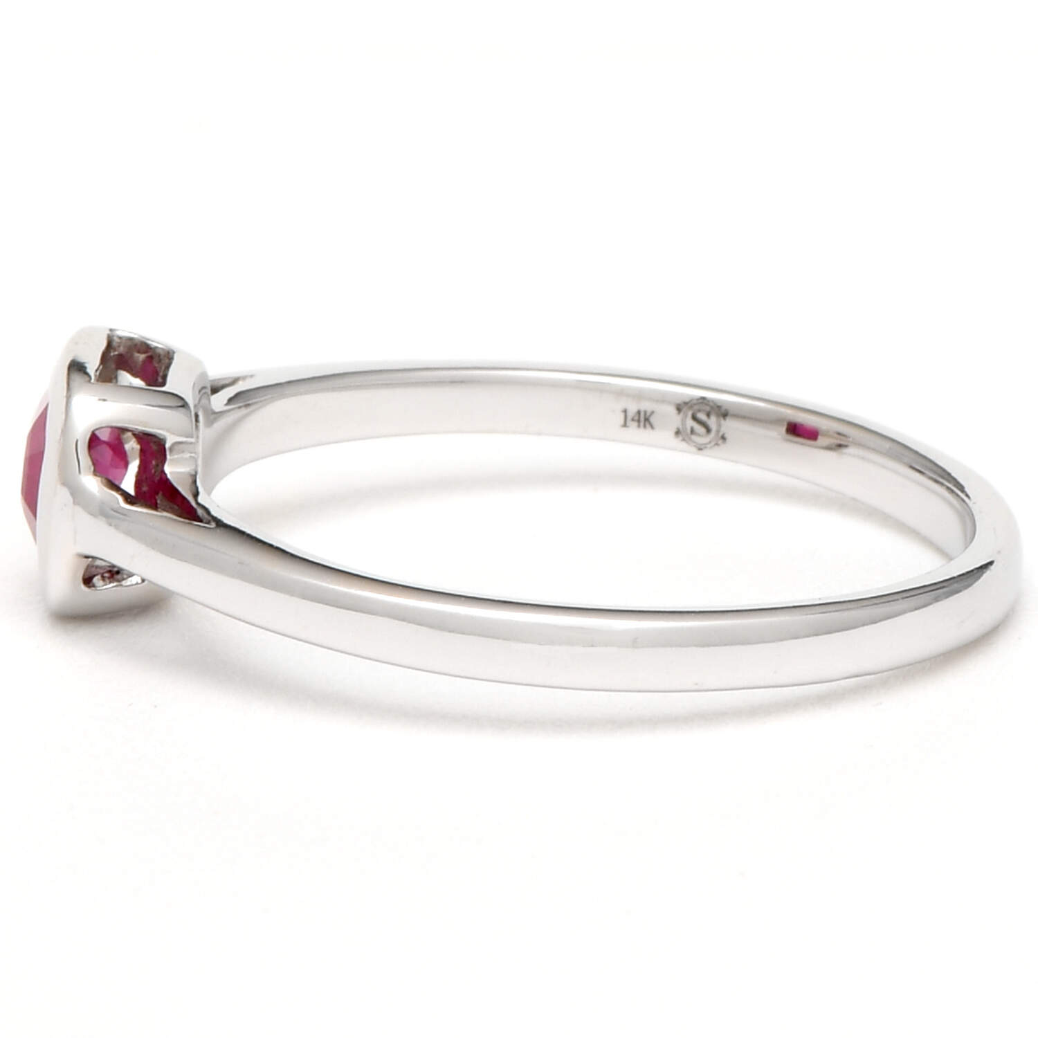 14KW Ruby(0.50) Bezel Band Ring-3