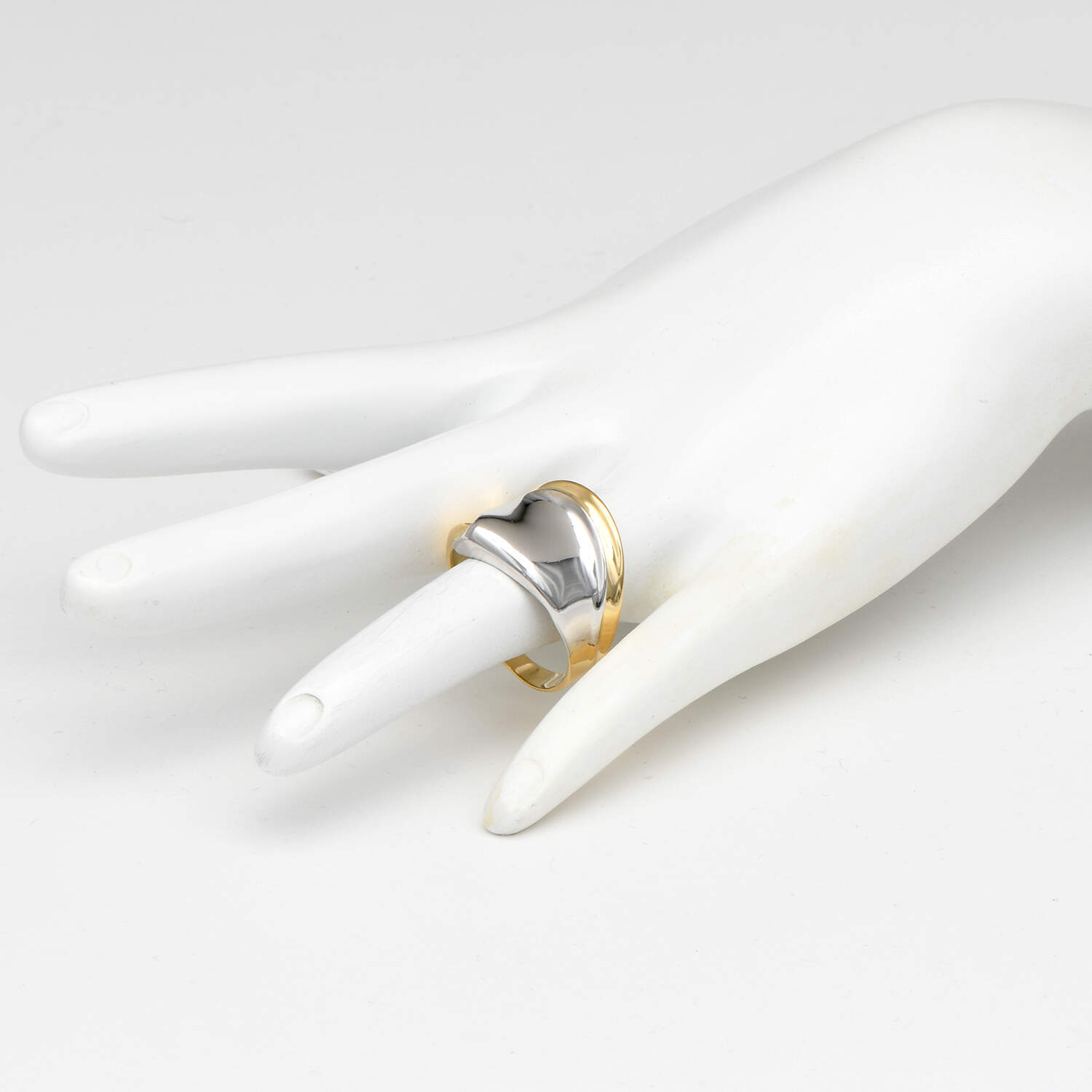 18KYW Two-Tone Bold Wrap Ring-5