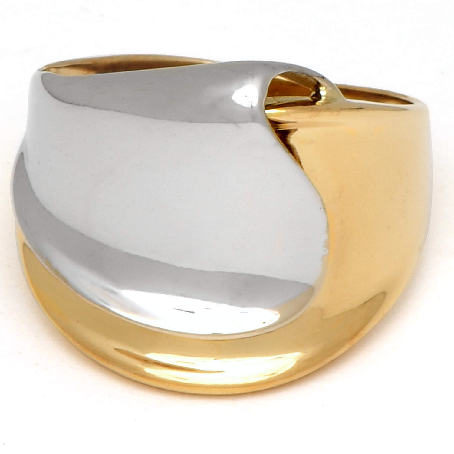 18KYW Two-Tone Bold Wrap Ring-1