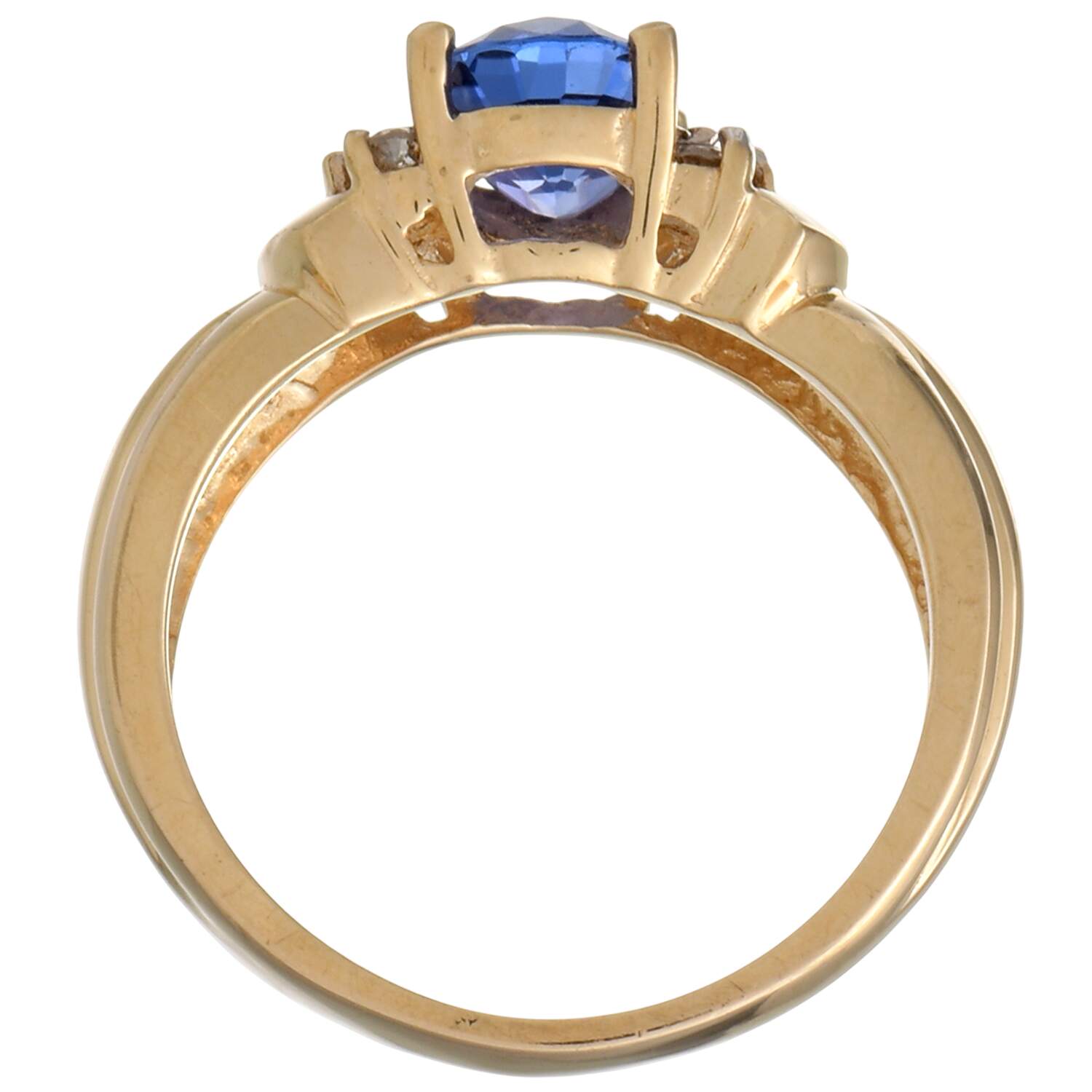 14KY Tanzanite(1.40) & Diamond(0.12) Ring-5