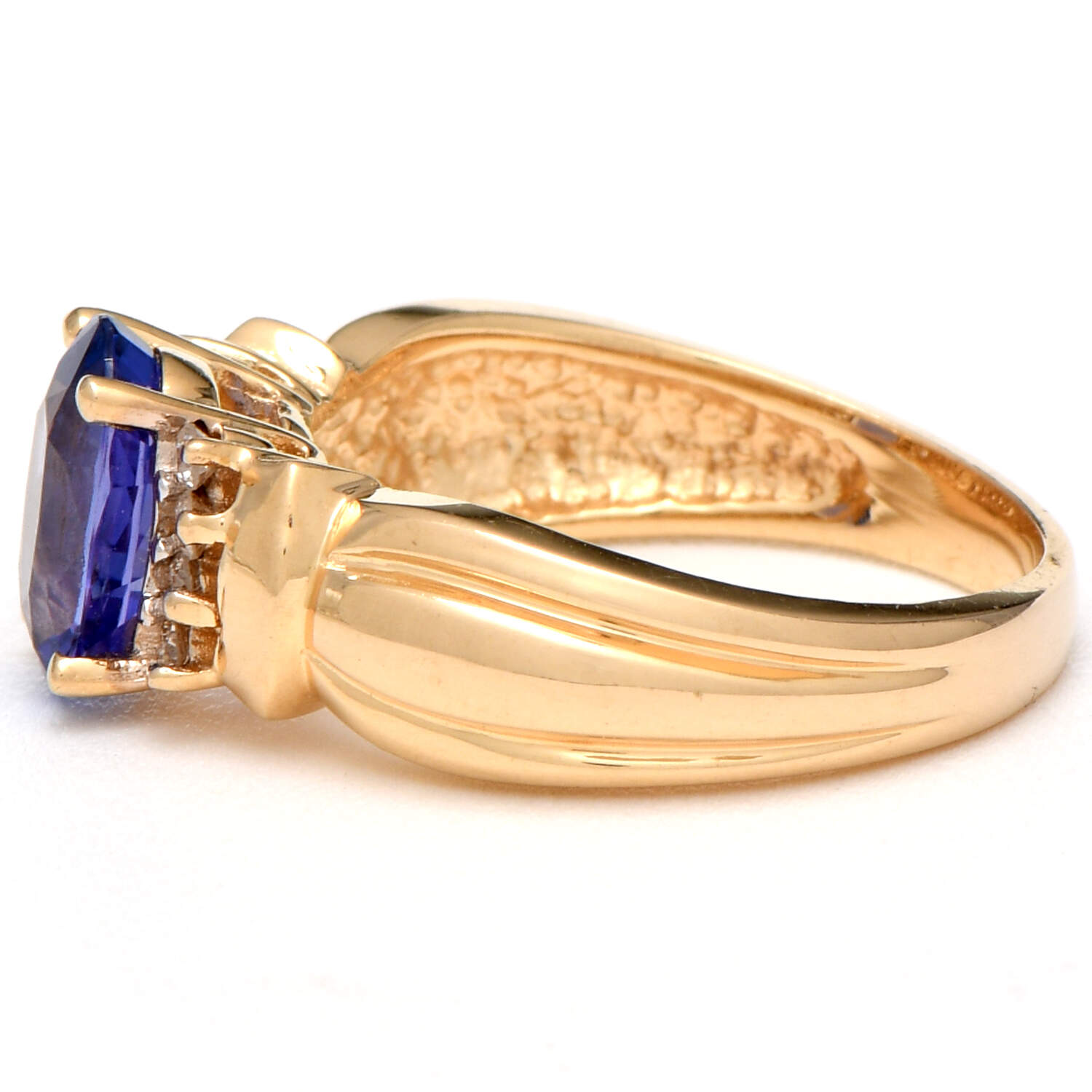 14KY Tanzanite(1.40) & Diamond(0.12) Ring-3