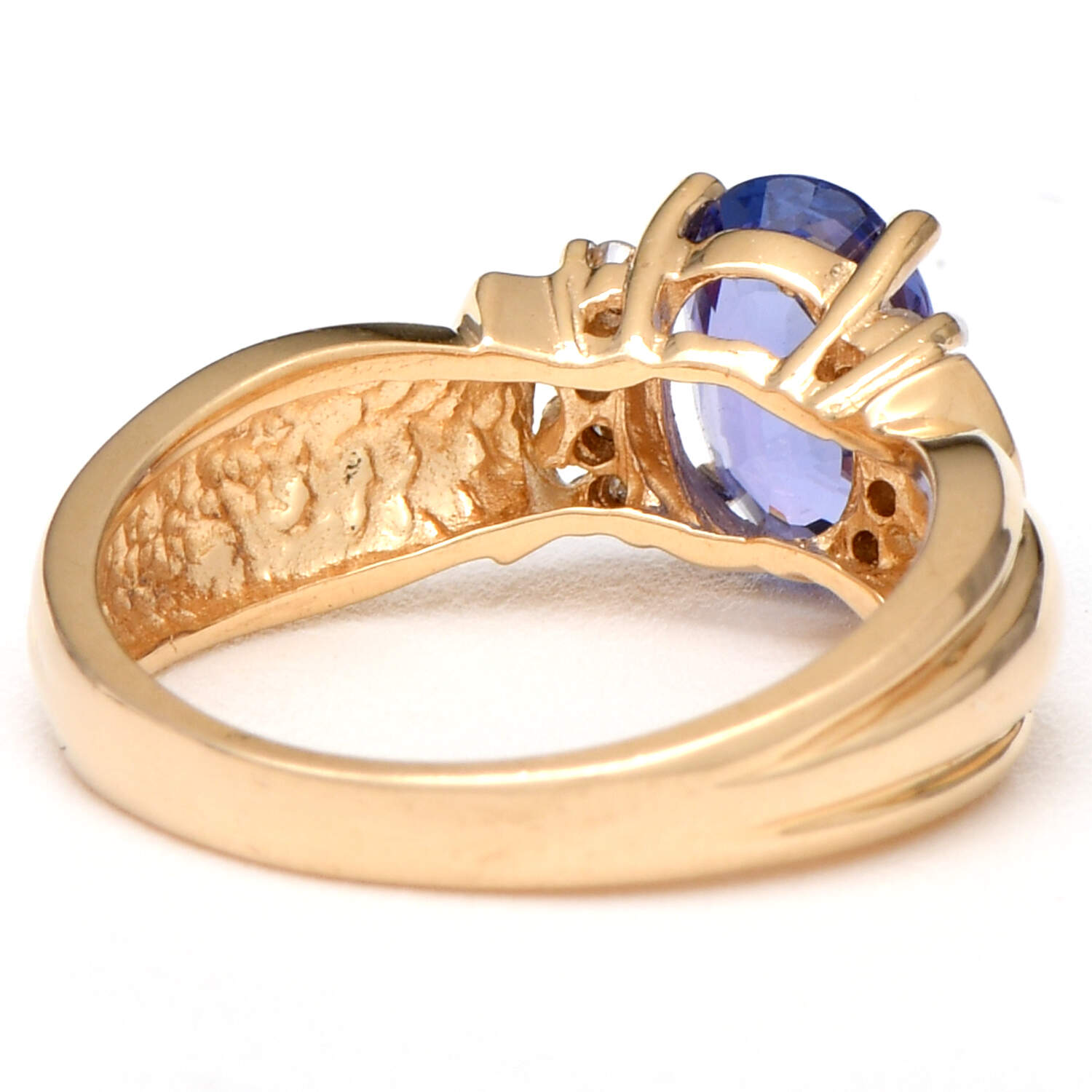 14KY Tanzanite(1.40) & Diamond(0.12) Ring-2