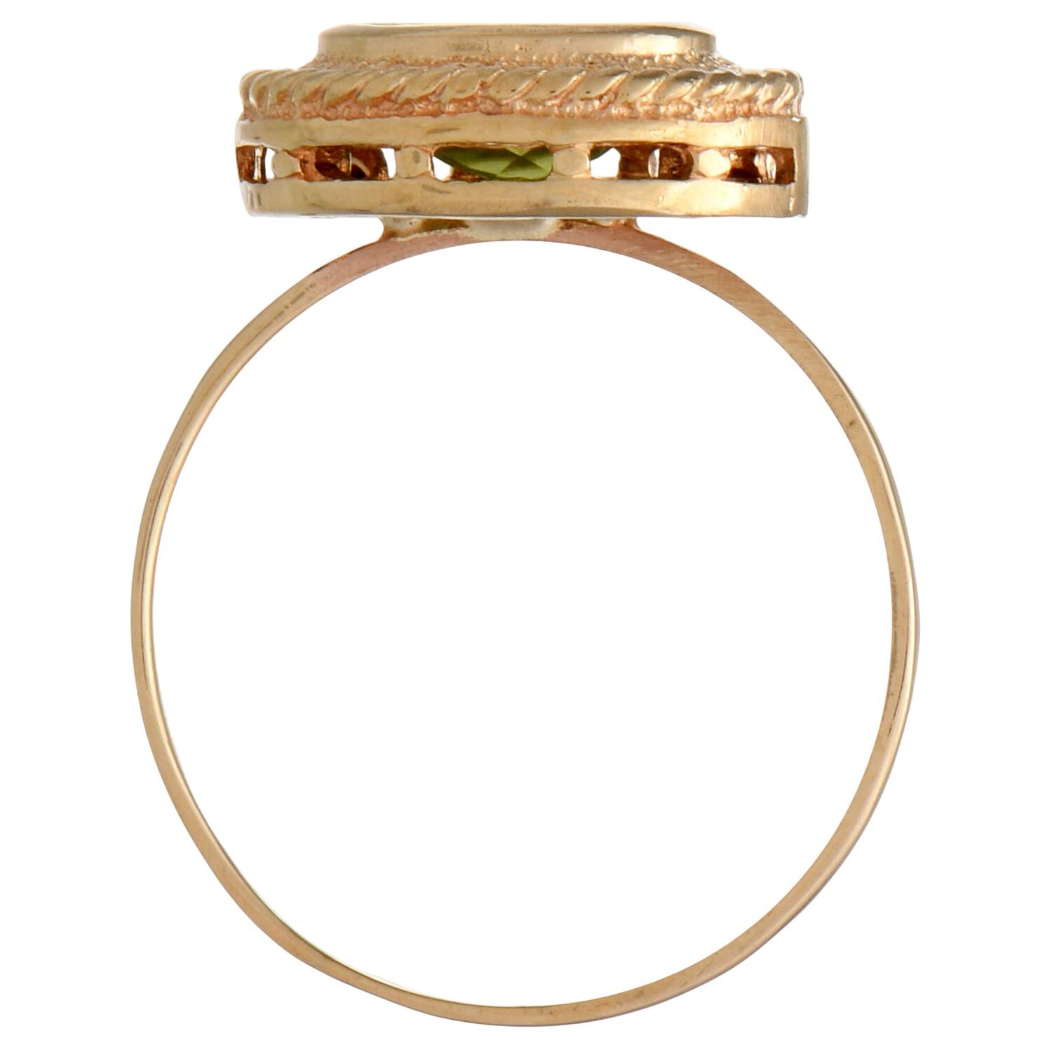 14KY Peridot(1.30) Bezel Ring-5