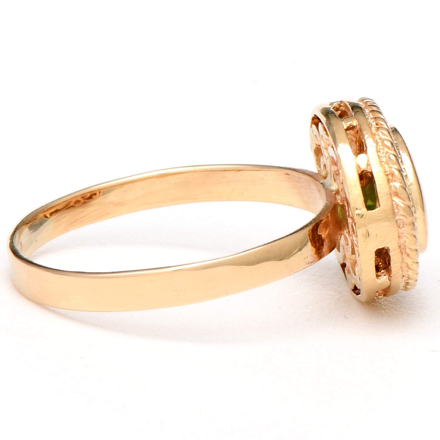 14KY Peridot(1.30) Bezel Ring-4