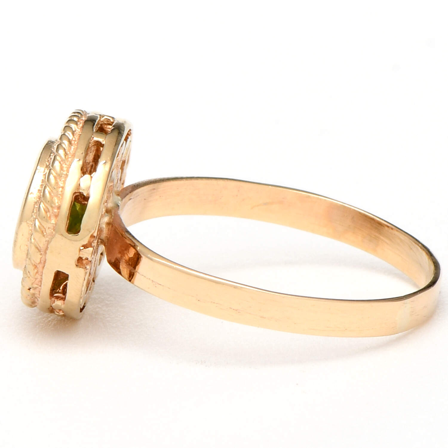 14KY Peridot(1.30) Bezel Ring-3