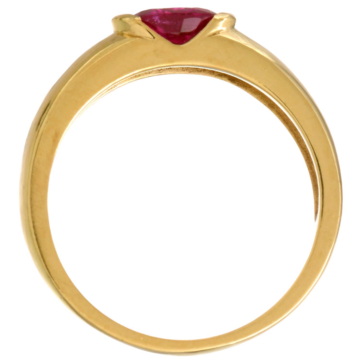18KY Ruby(0.72) Band Ring-5
