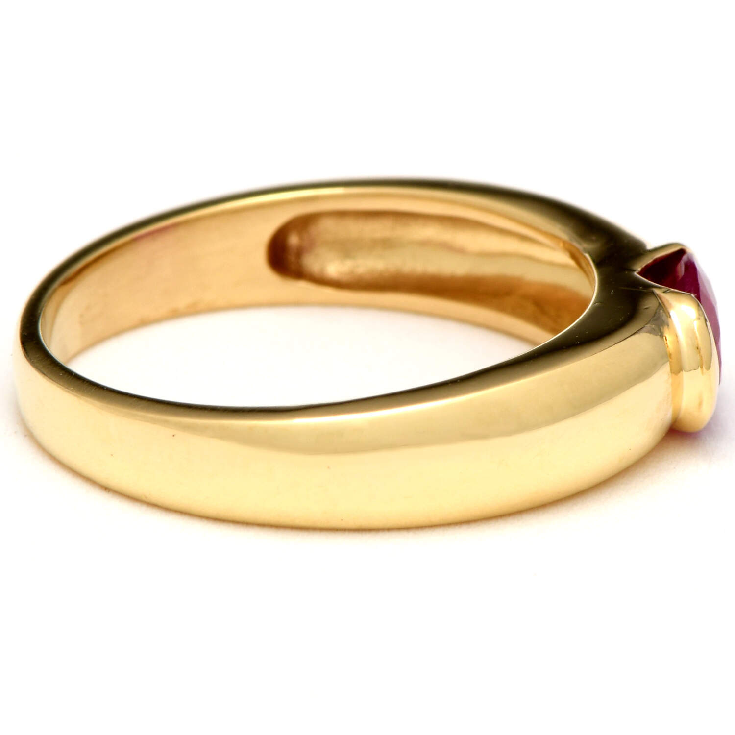18KY Ruby(0.72) Band Ring-4