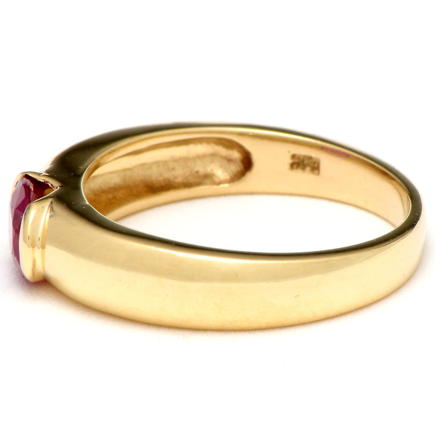 18KY Ruby(0.72) Band Ring-3