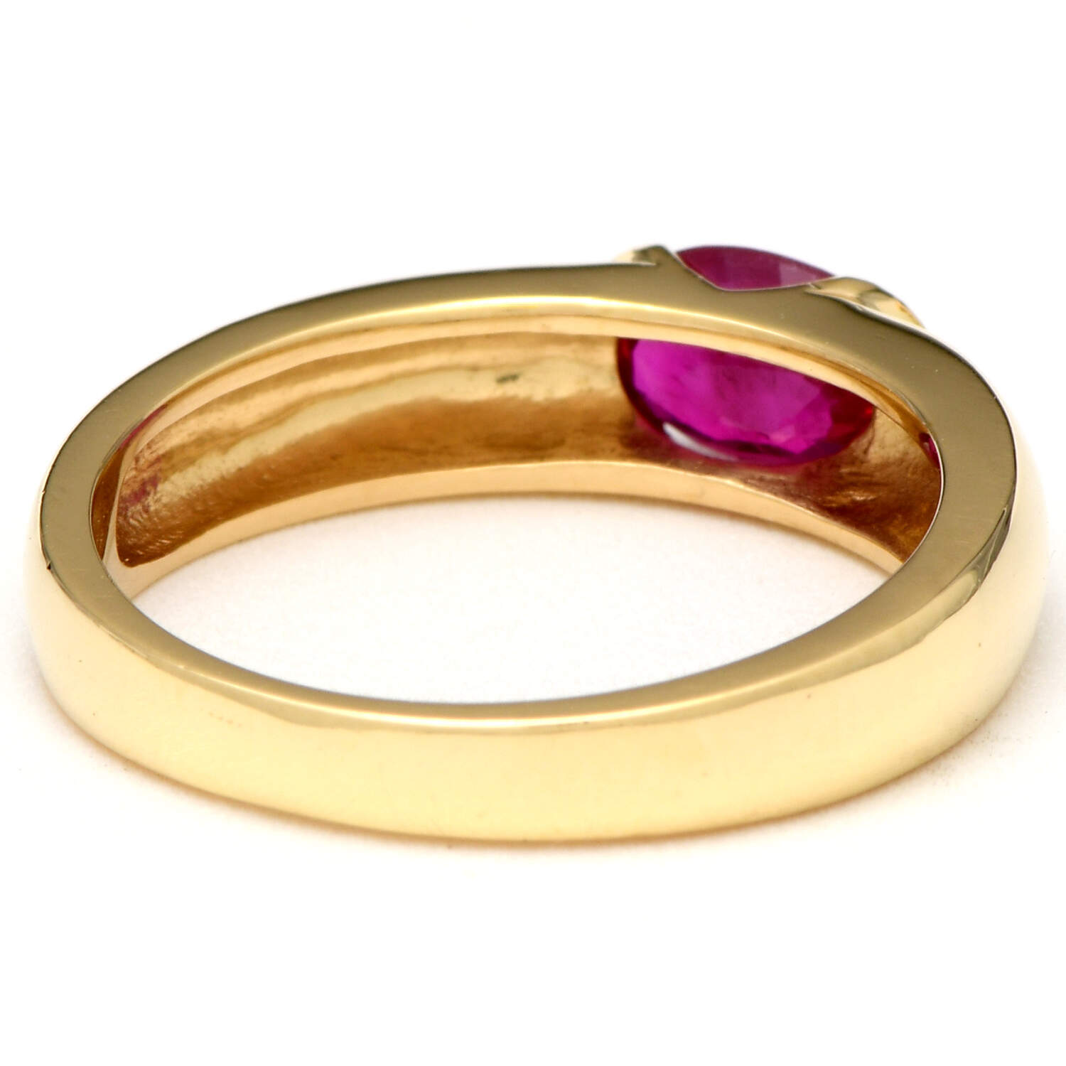 18KY Ruby(0.72) Band Ring-2