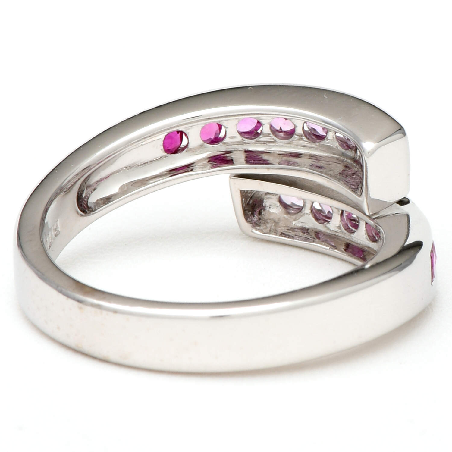 14KW Ombre Pink Sapphire(0.84) Bypass Ring-2