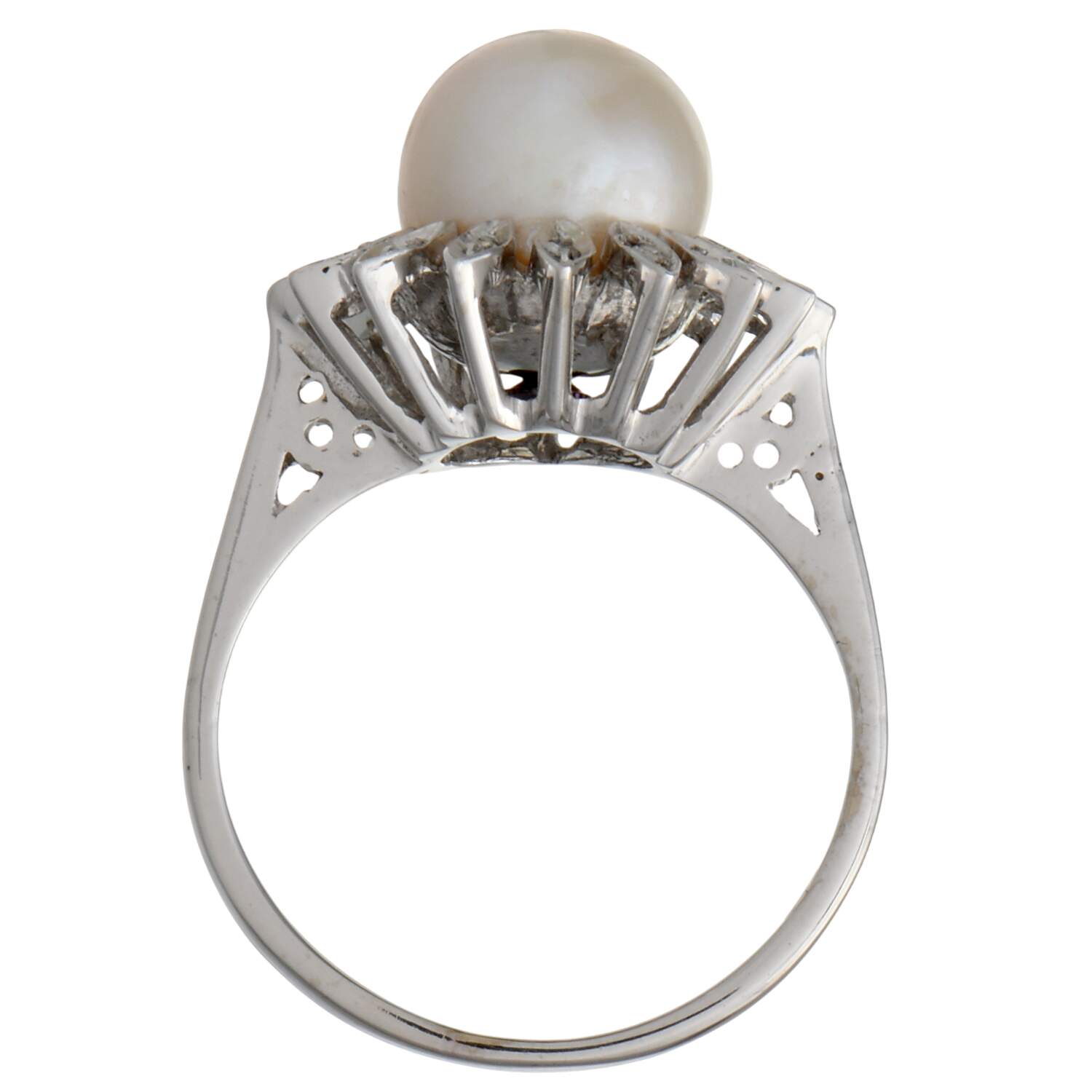 18KW Pearl(8.8 mm) & Diamond(0.08) Ring-5