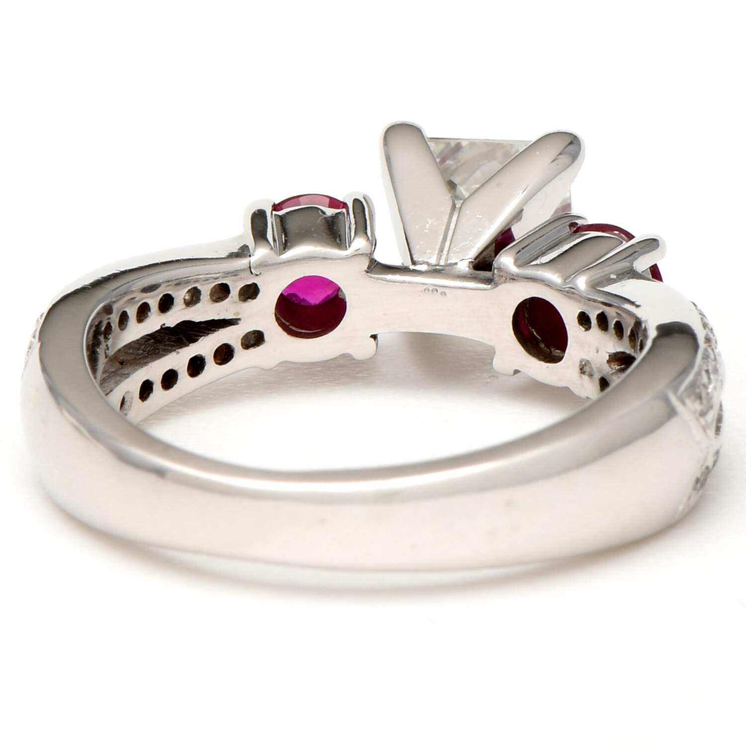 14KW Diamond(1.49) & Ruby(0.50) Bridal Ring-2