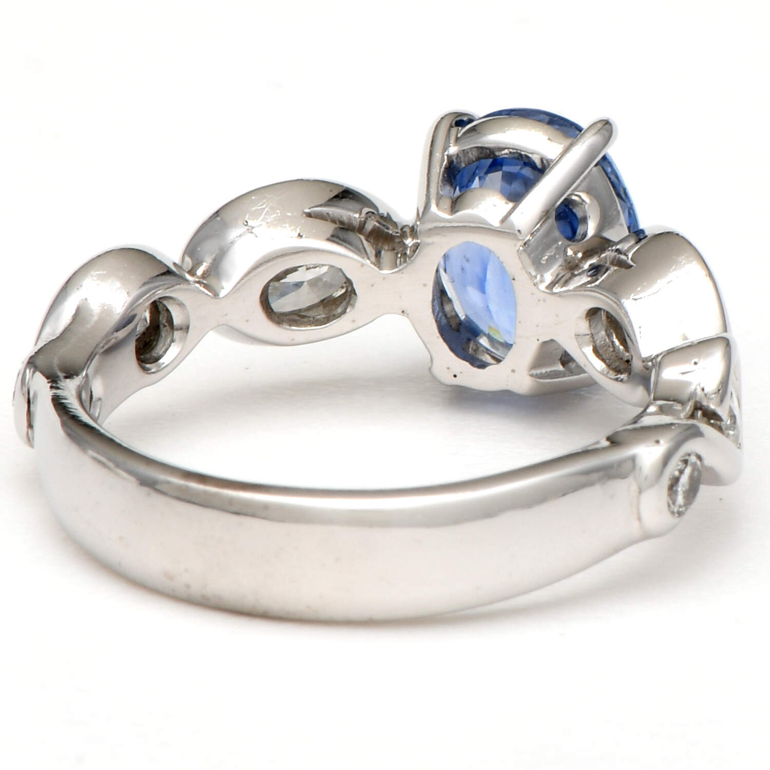 18KW GIA Natural Sapphire(2.03) & Diamond(1.10) Ring-2