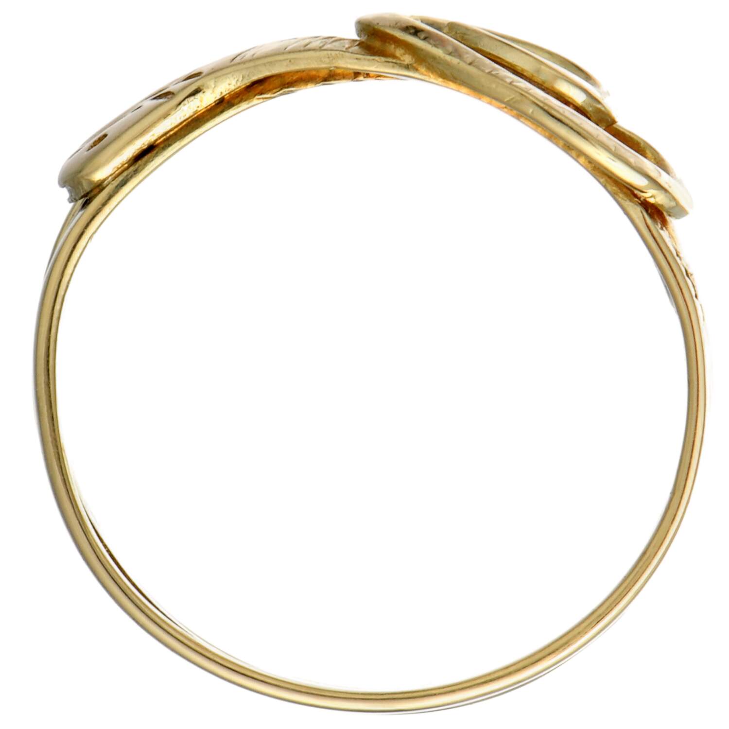 14KY Textured Snake Band Ring-5