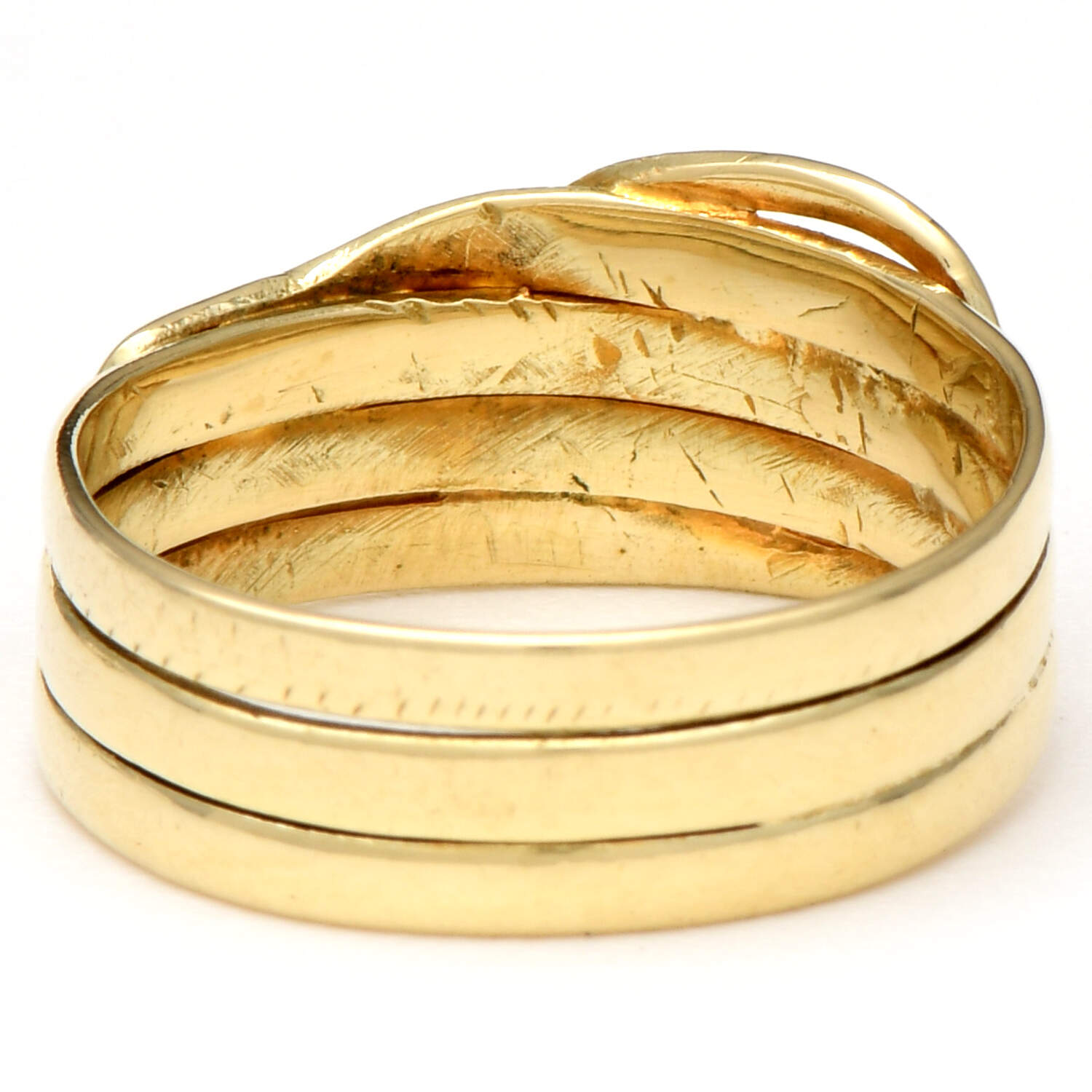 14KY Textured Snake Band Ring-3