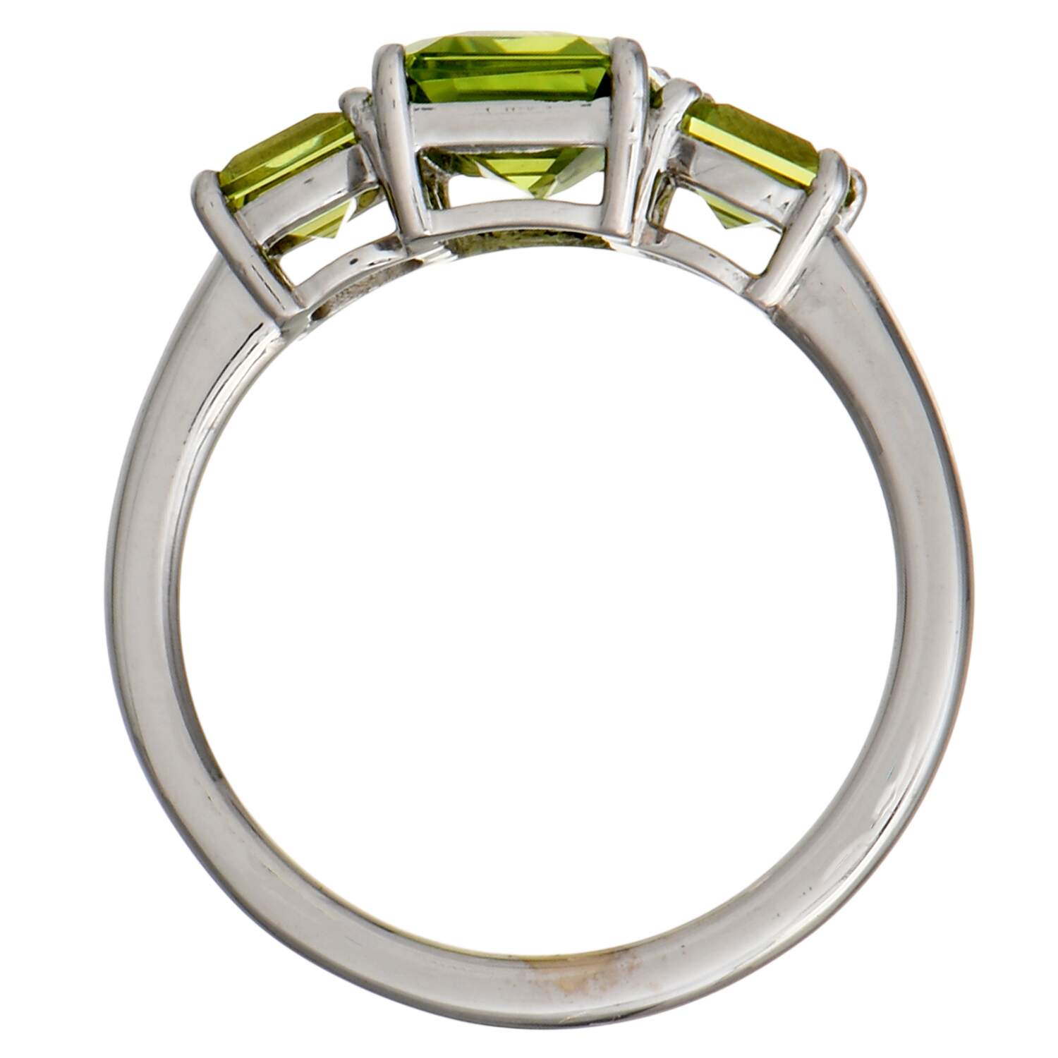 14KW Three Stone Peridot(2.80) Ring-5