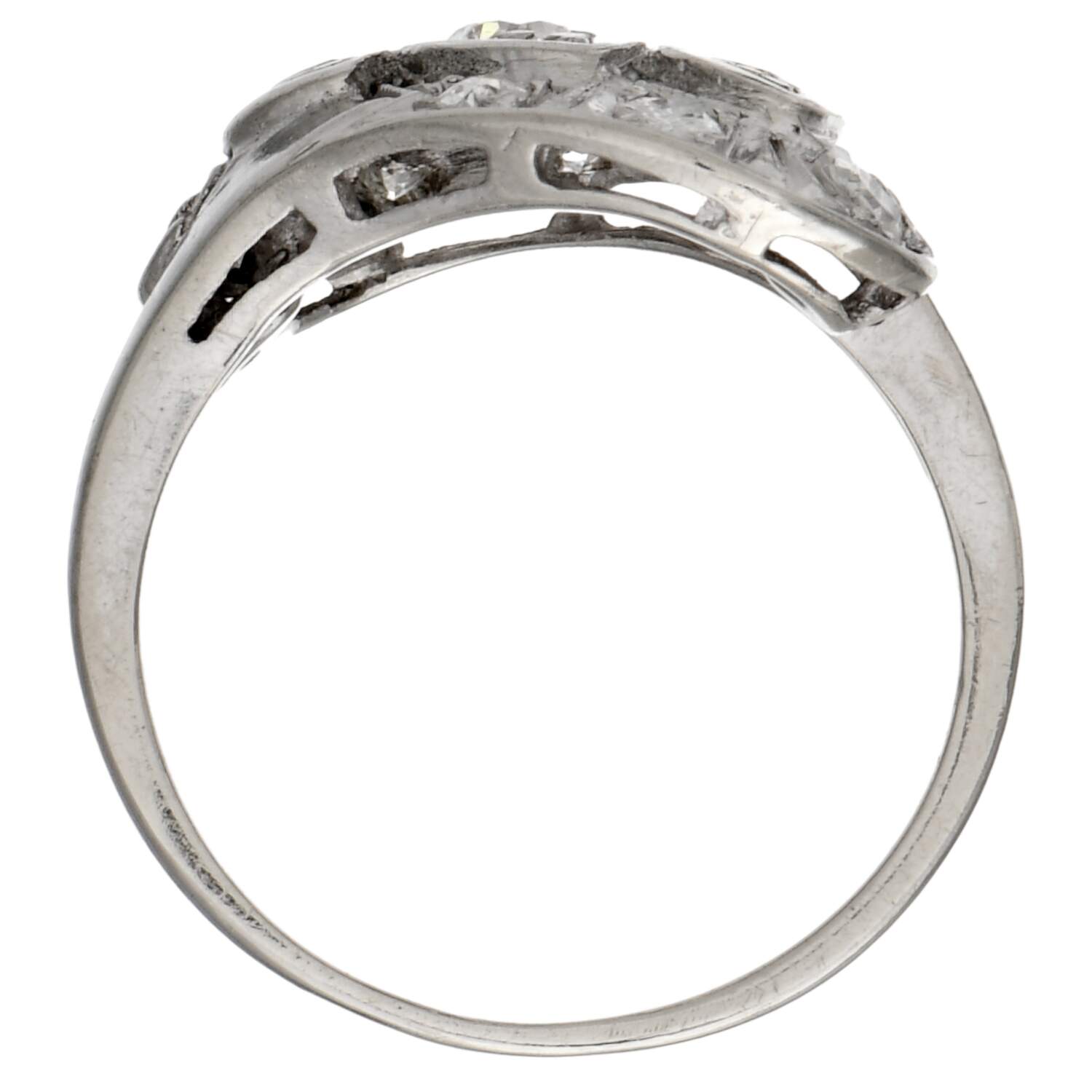 14KW Art Deco Diamond(0.51) Ring-5