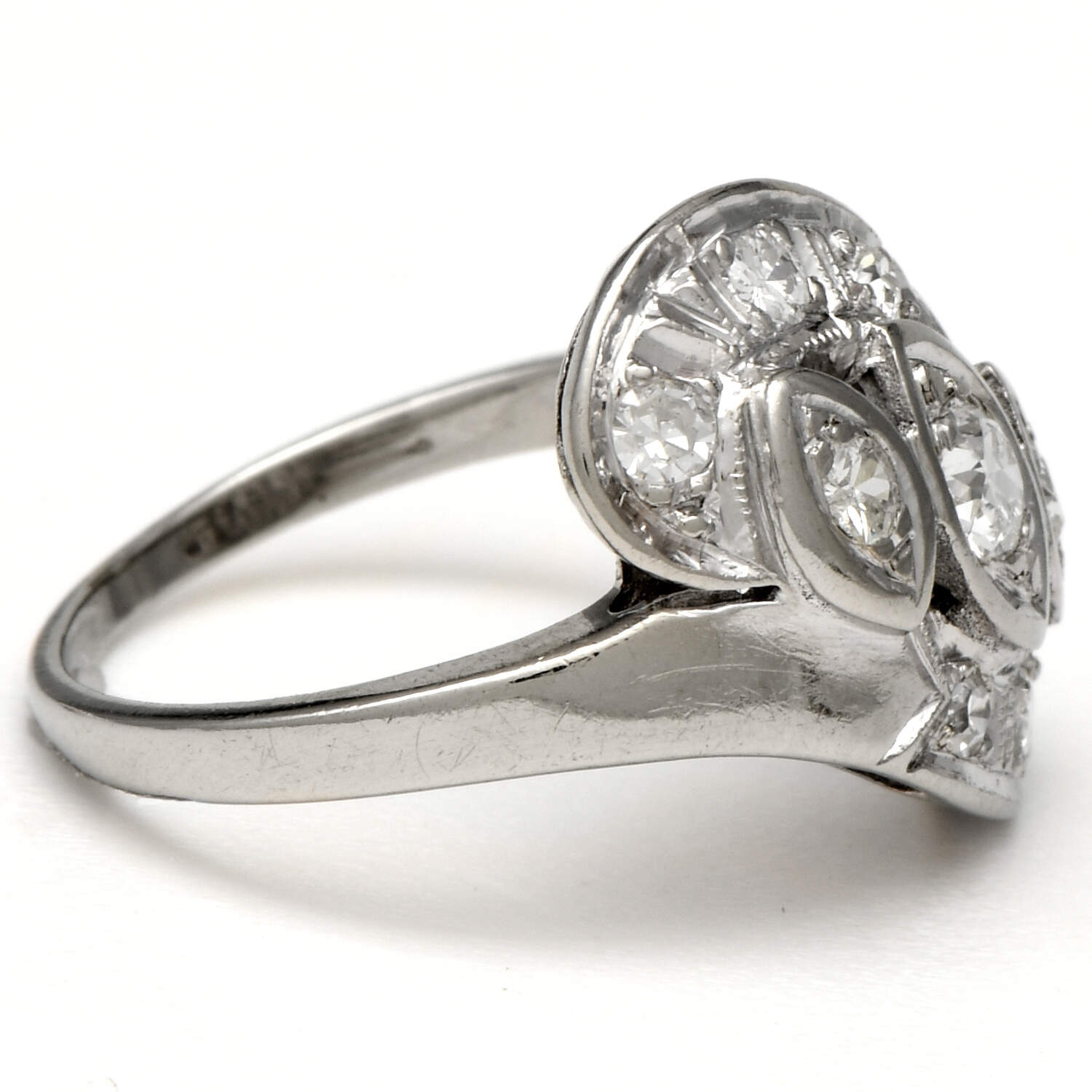 14KW Art Deco Diamond(0.51) Ring-4