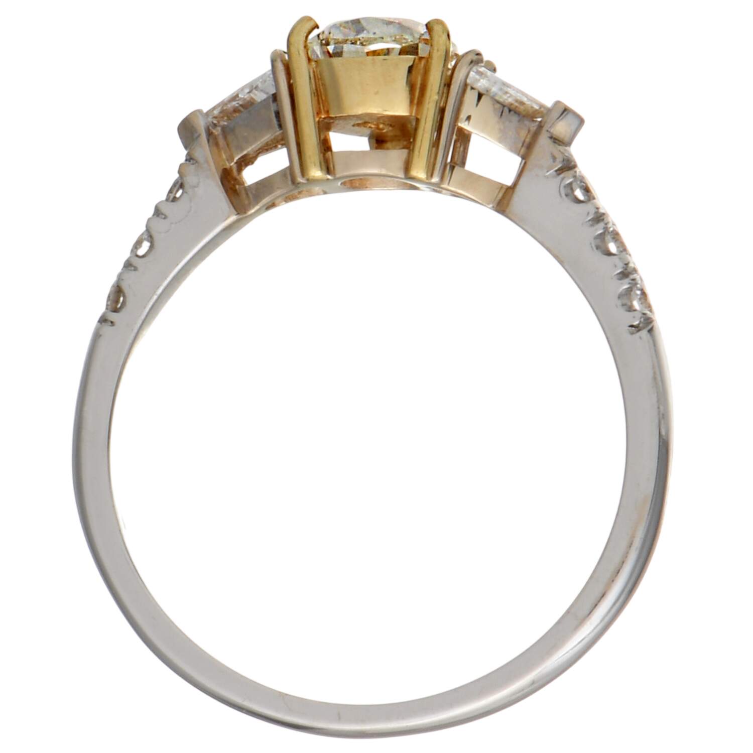 18KWY GIA Inscribed Diamond (1.31) Bridal Ring-5