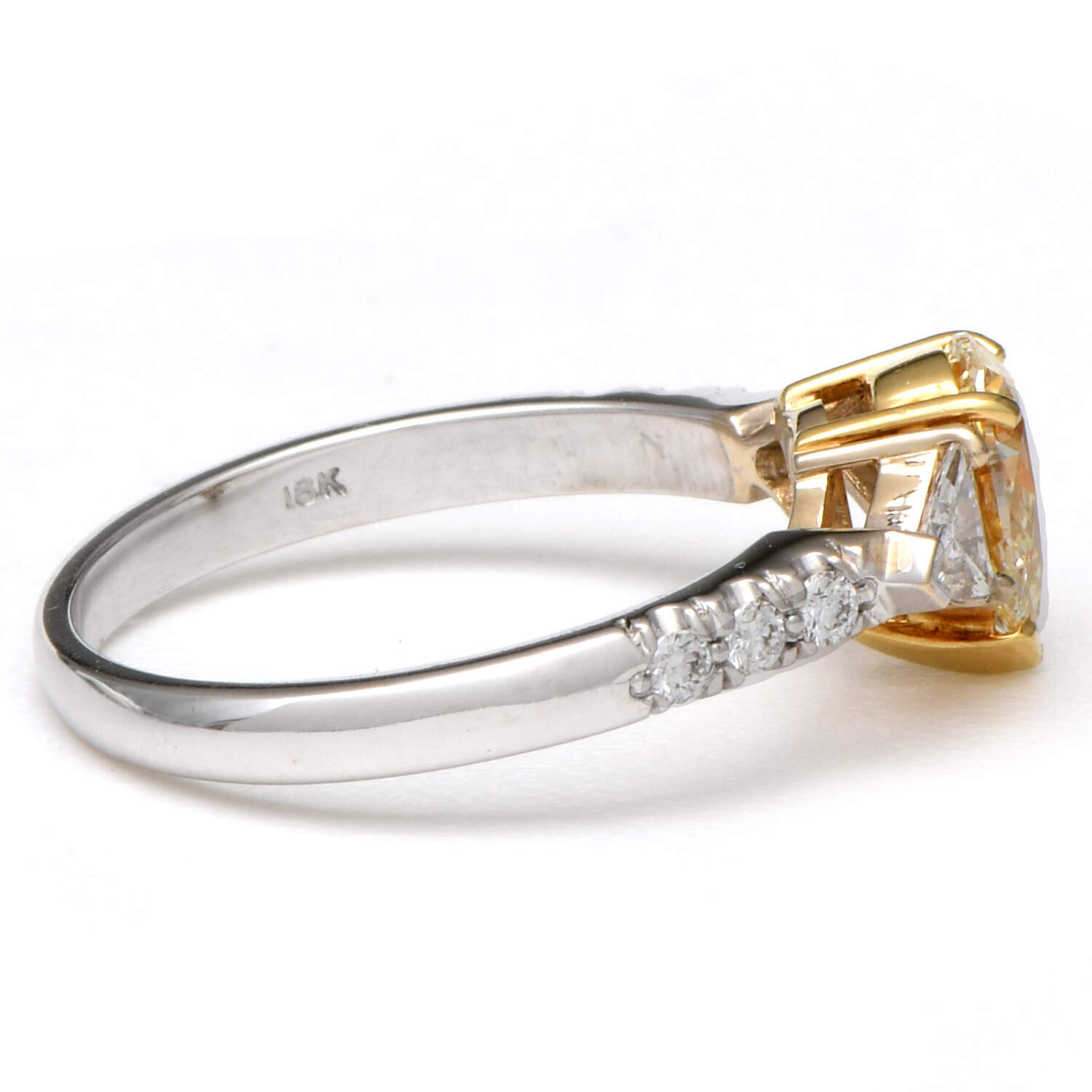 18KWY GIA Inscribed Diamond (1.31) Bridal Ring-4