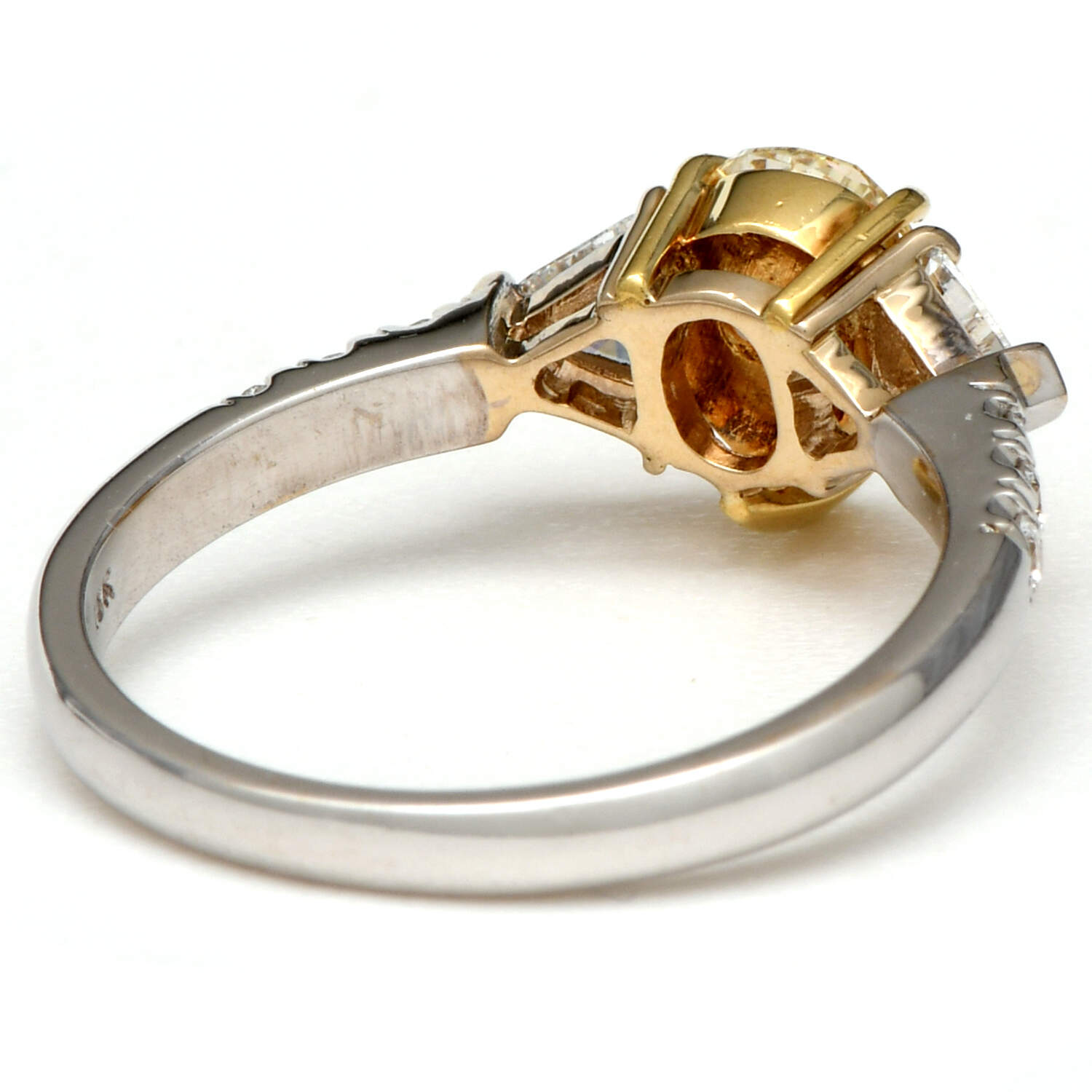 18KWY GIA Inscribed Diamond (1.31) Bridal Ring-2