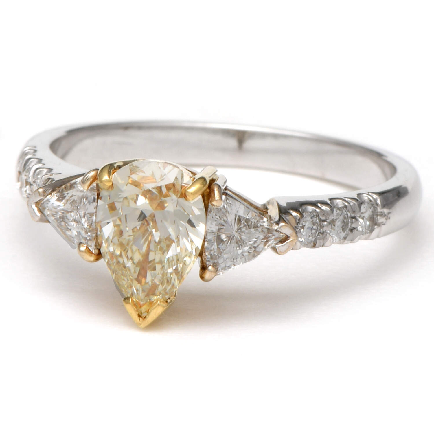 18KWY GIA Inscribed Diamond (1.31) Bridal Ring-1