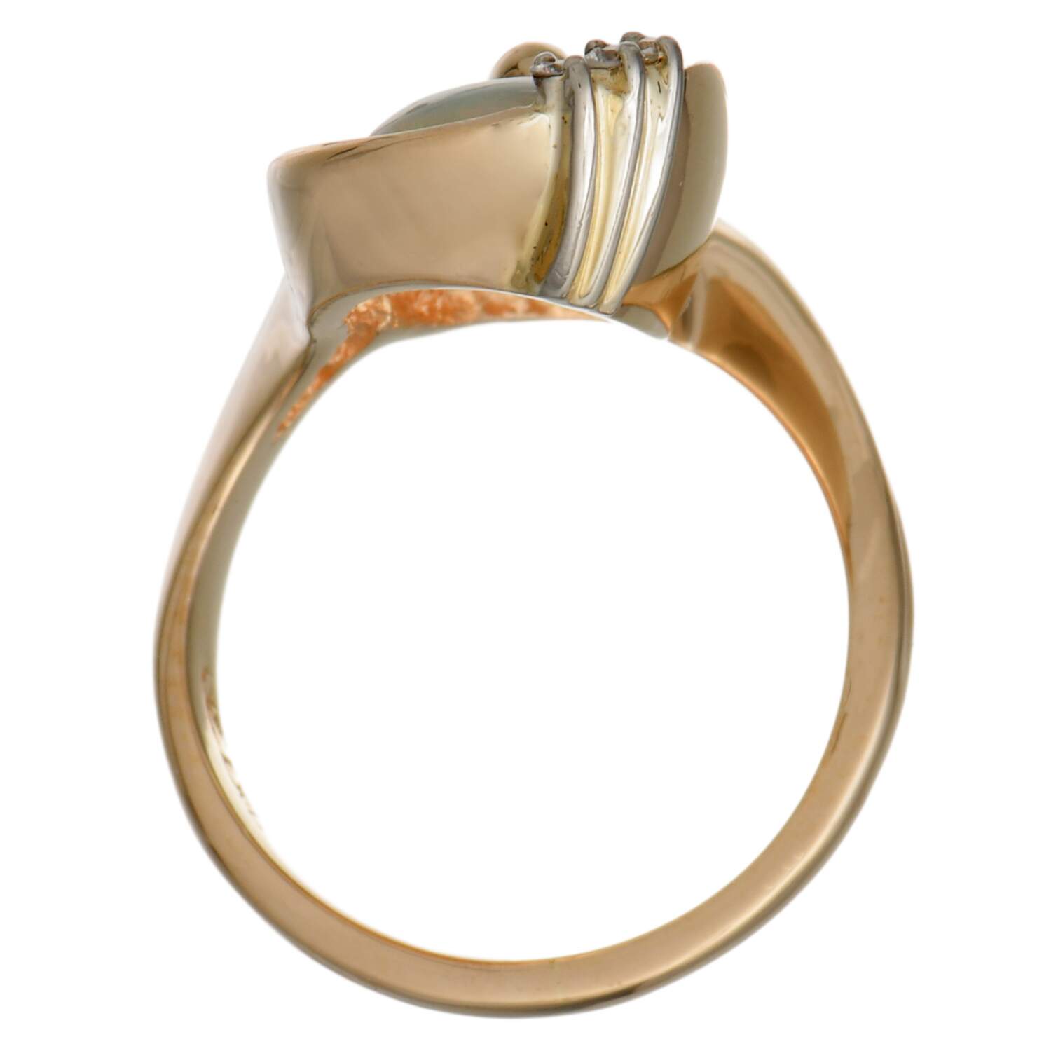 14KY Sculptural Opal & Diamond (0.03) Accent Ring-5