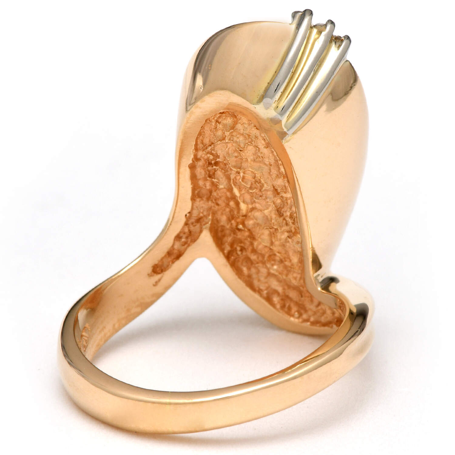 14KY Sculptural Opal & Diamond (0.03) Accent Ring-2
