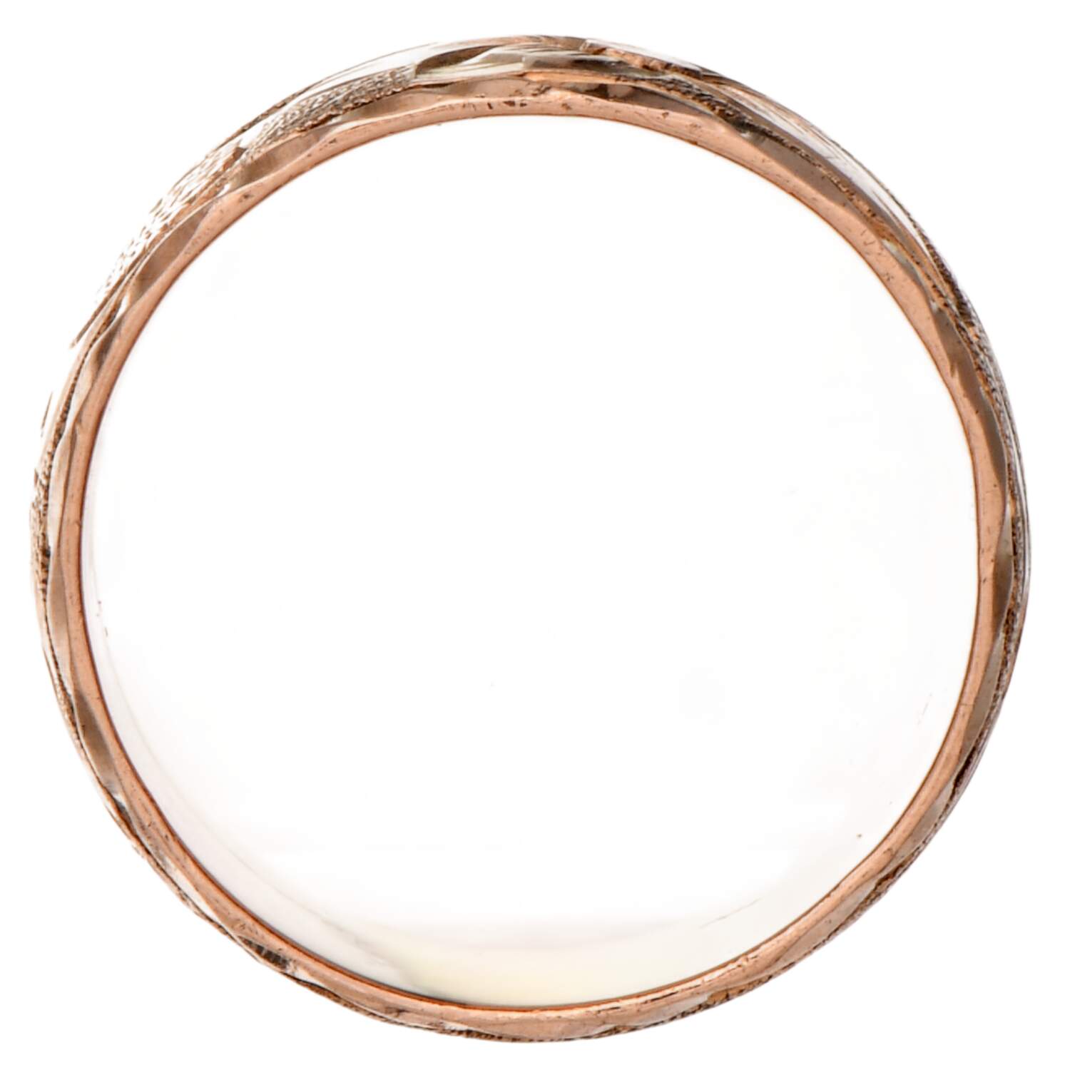 14KR Wide Floral & Leaf Engraved Band Ring-3