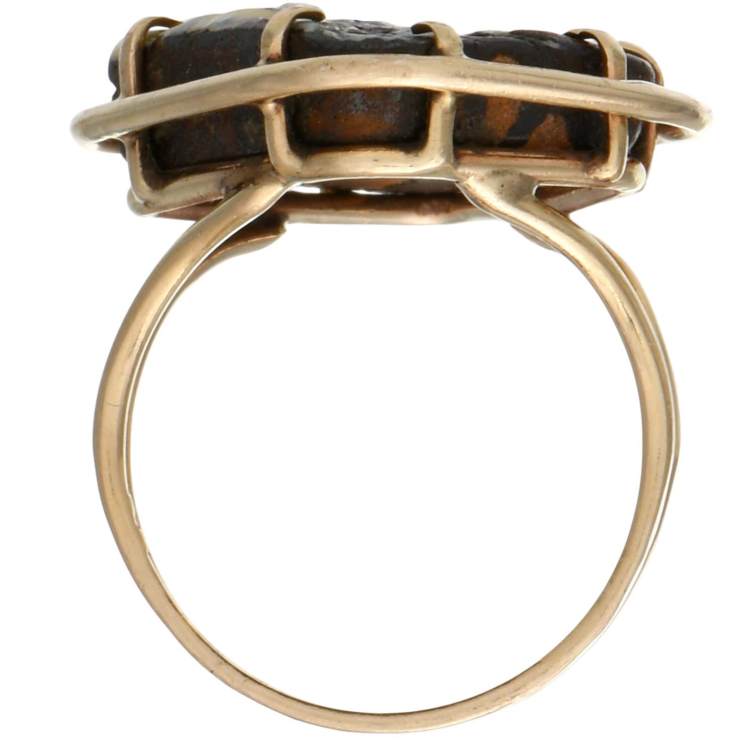 14KY Boulder Opal Matrix  (22.0) Statement Ring-5