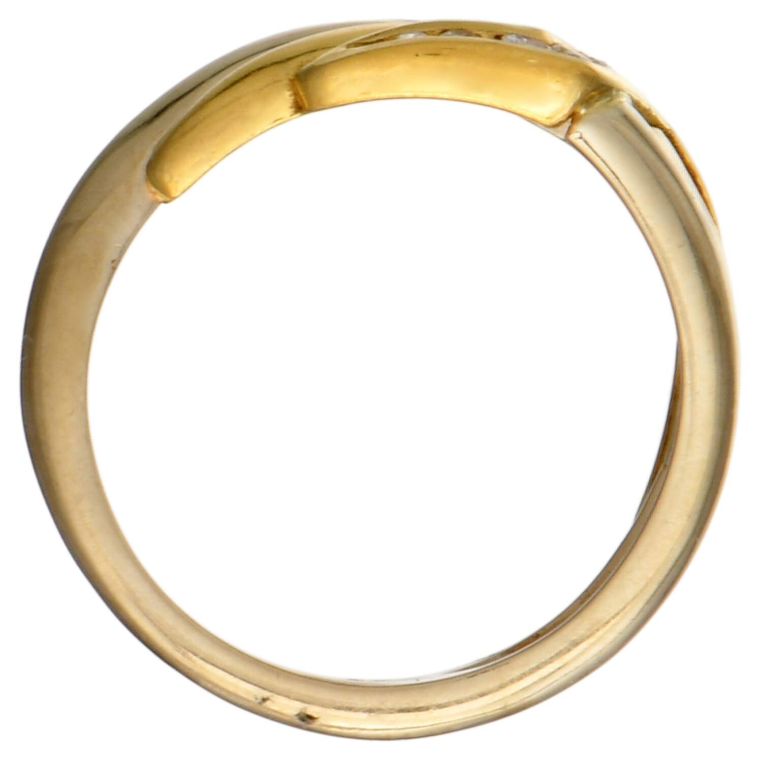 18KY Diamond(0.16) Channel Band Ring-5