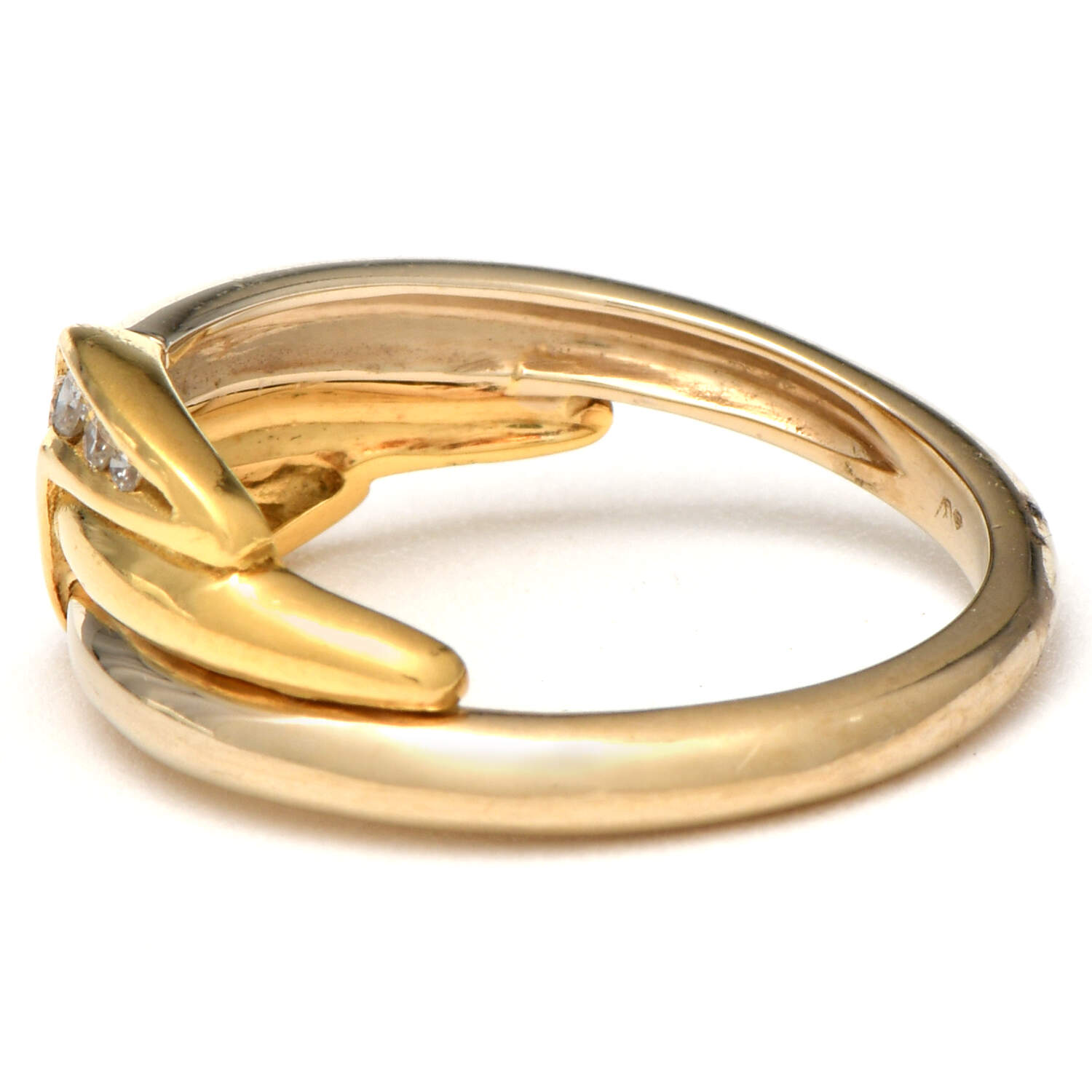18KY Diamond(0.16) Channel Band Ring-3