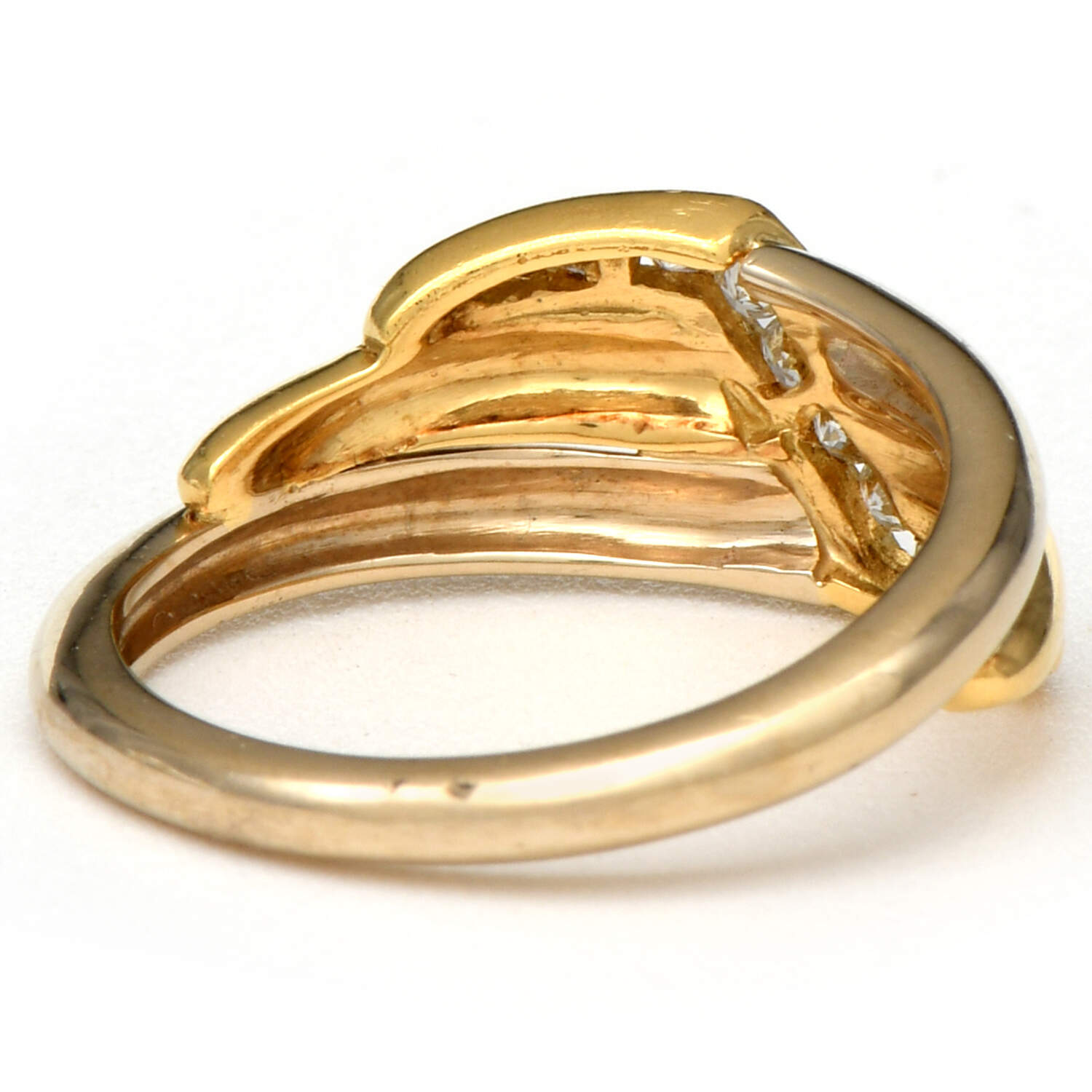 18KY Diamond(0.16) Channel Band Ring-2