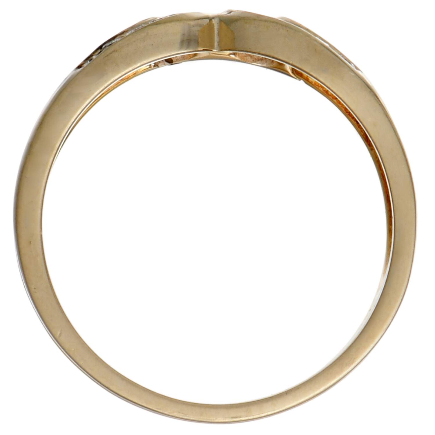 18KY Double Diamond(0.16) Channel Band Ring-5