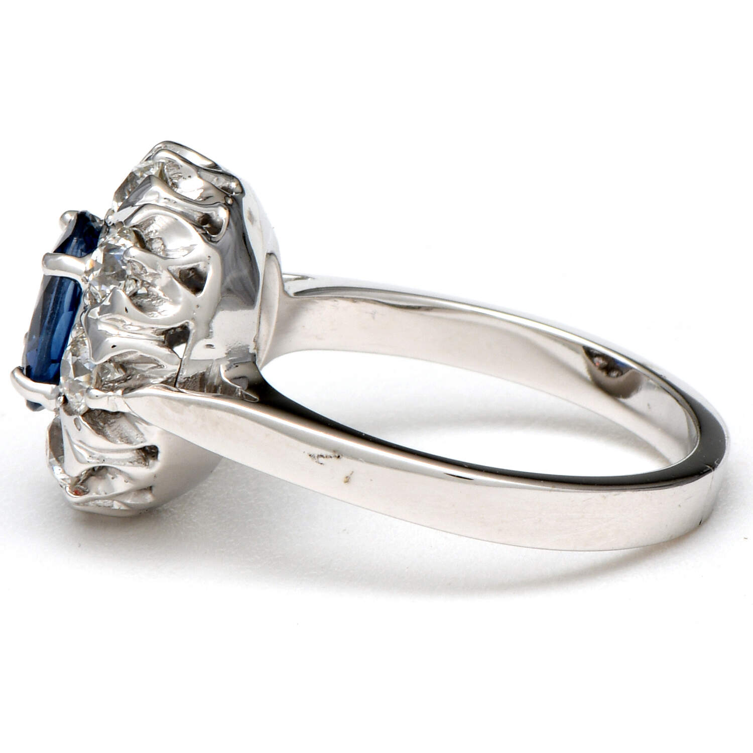 14KW Vintage Sapphire(1.45) & Diamond(1.20) Ring-3